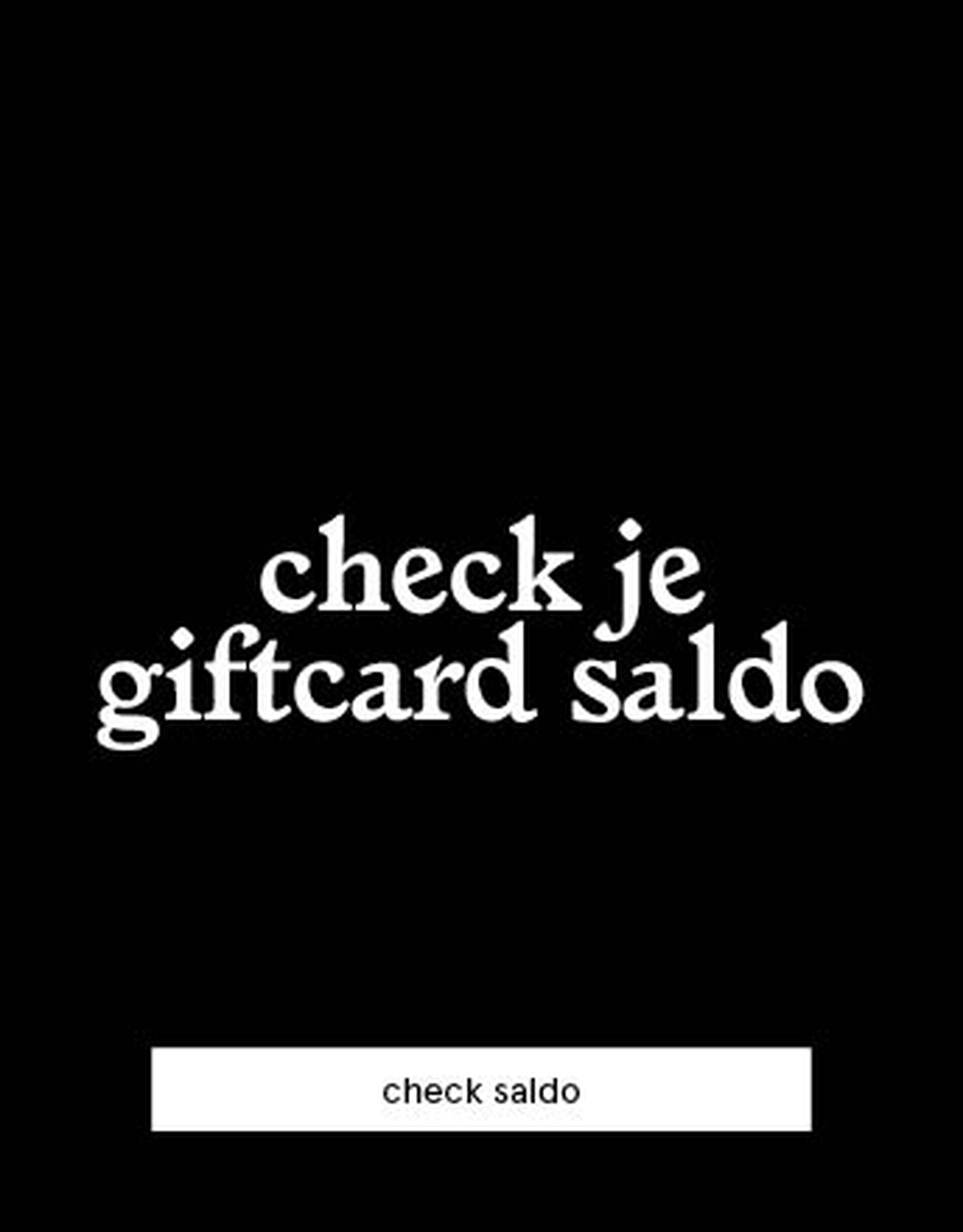 check saldo