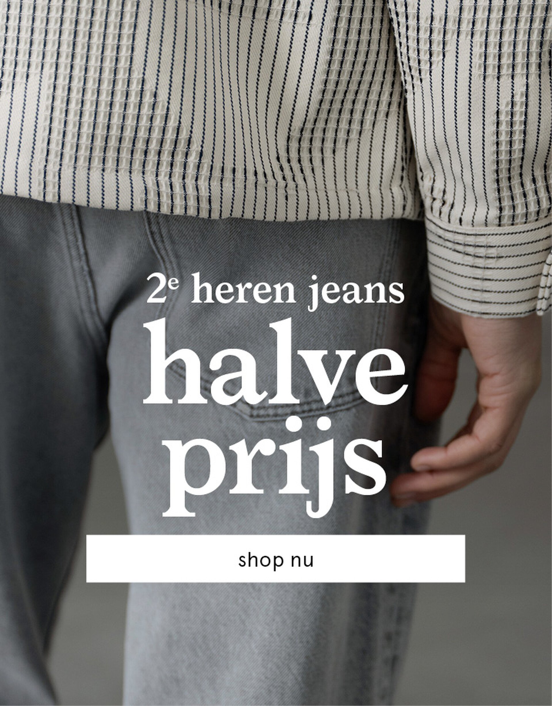 2e heren jeans halve prijs