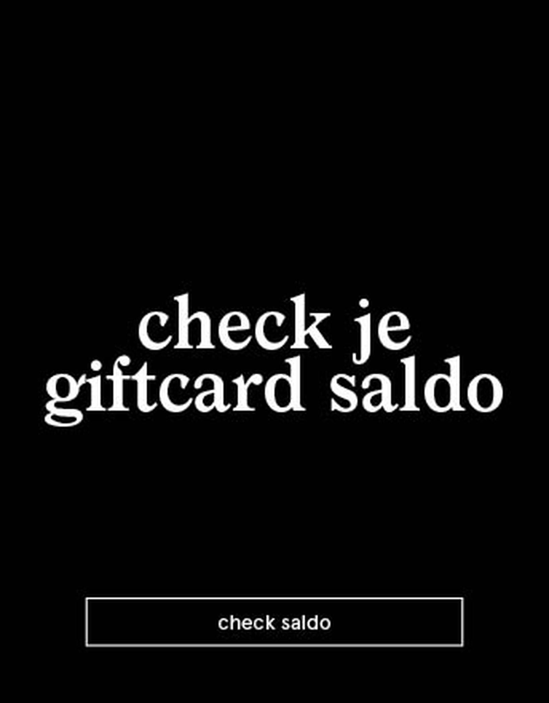 check saldo