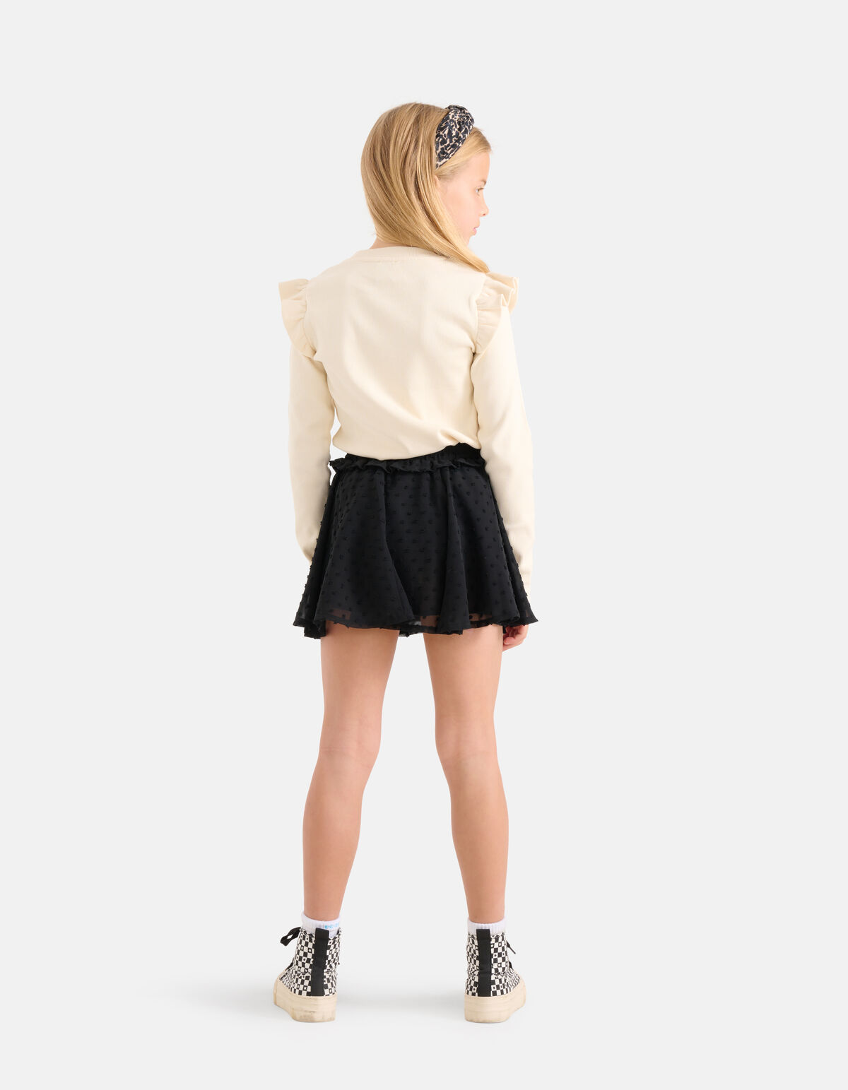 Chiffon Dot Rok Zwart SHOEBY GIRLS