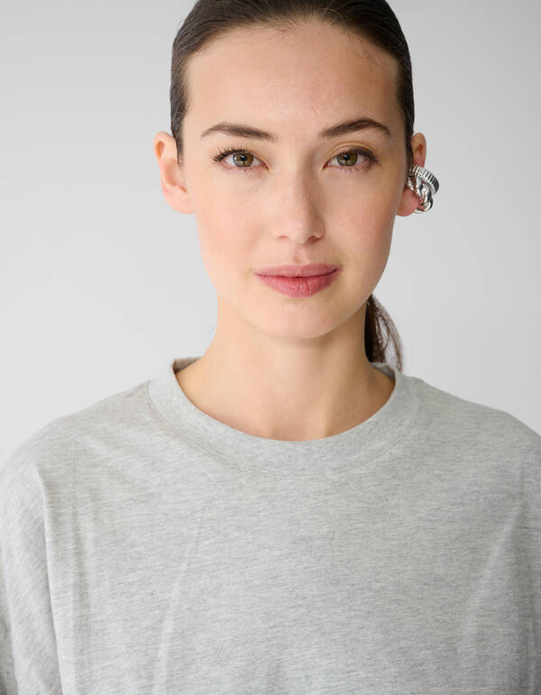 Knot T-shirt Lichtgrijs SHOEBY WOMEN