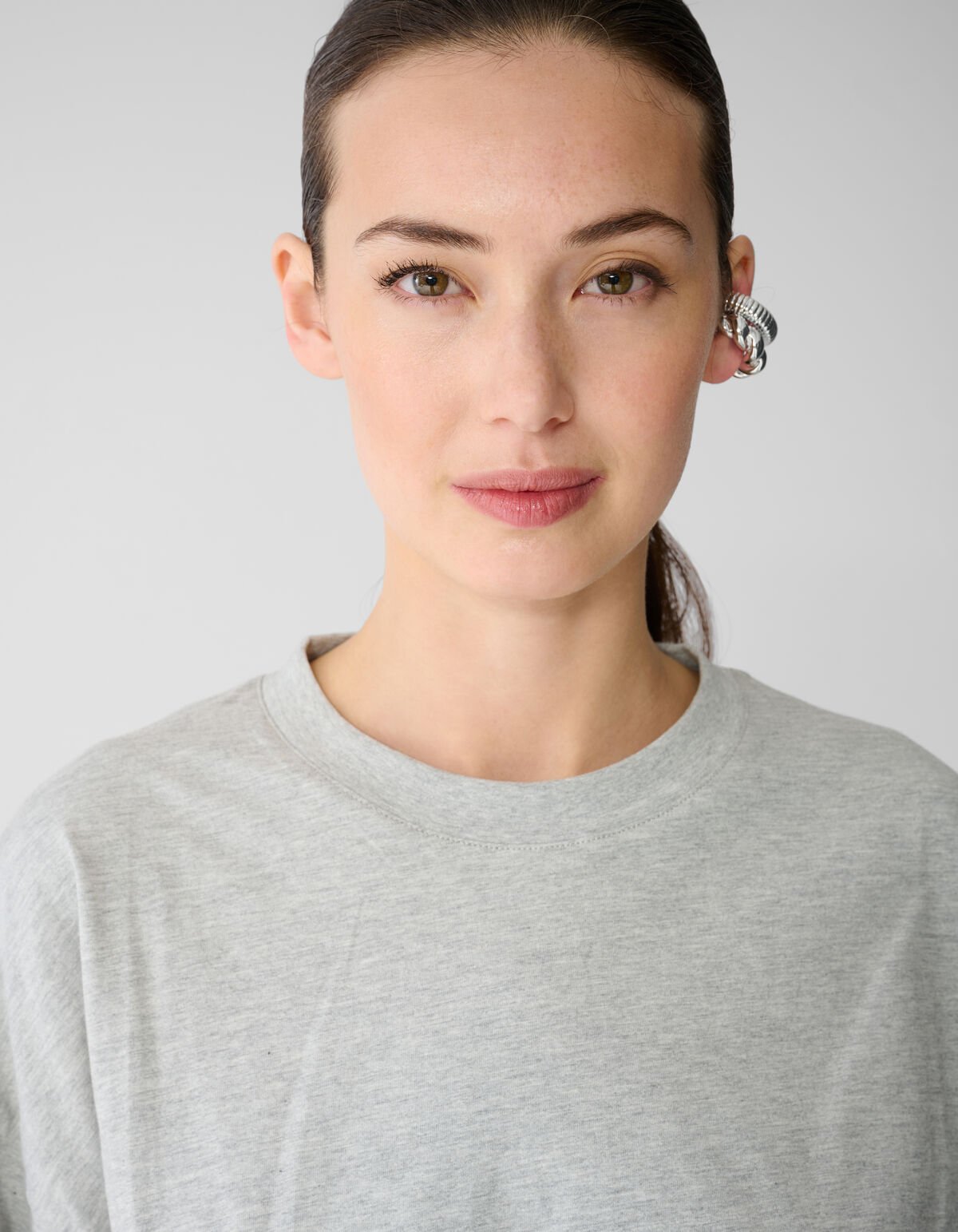 Knot T-shirt Lichtgrijs SHOEBY WOMEN