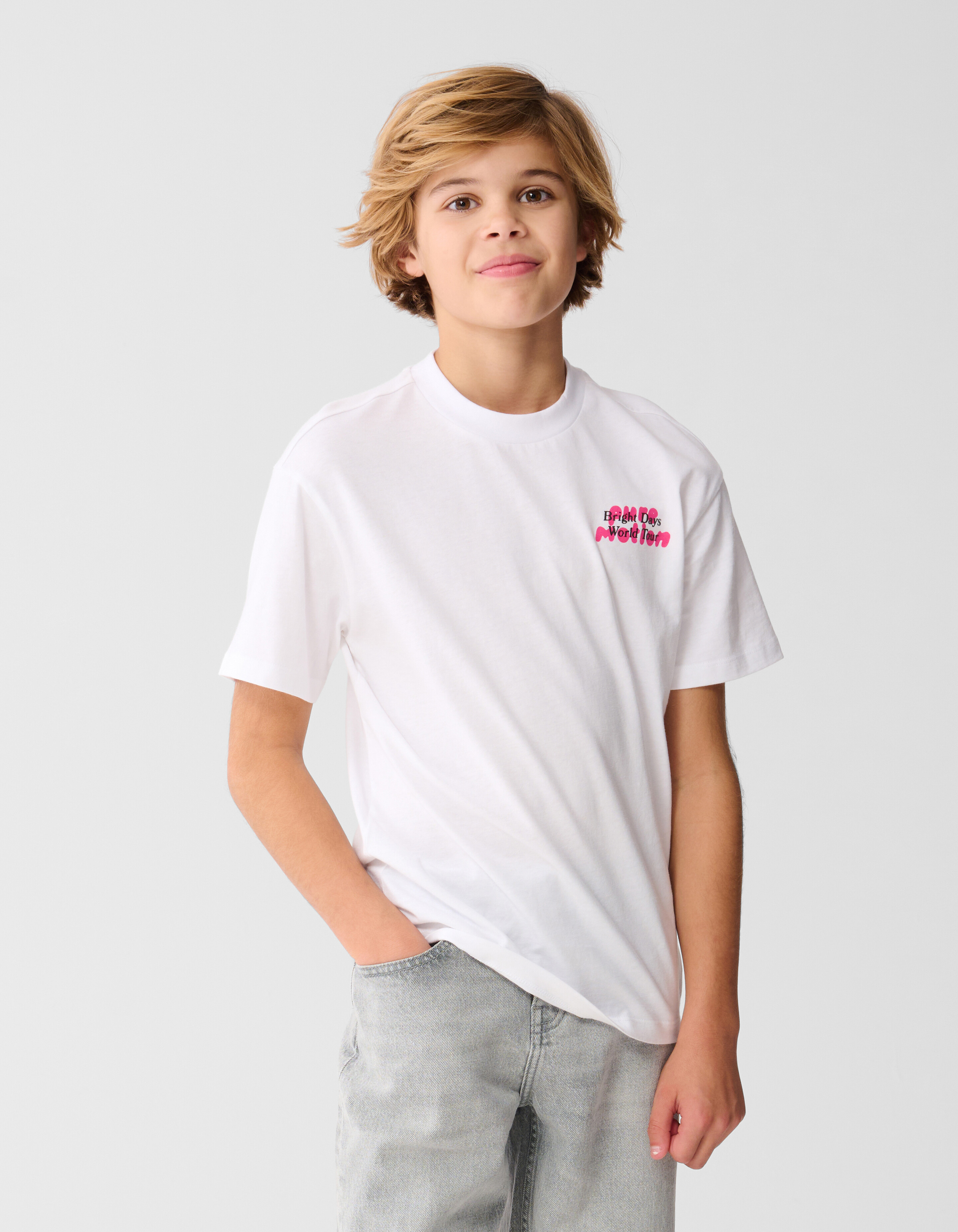 Tour Artwork T-shirt Wit SHOEBY BOYS