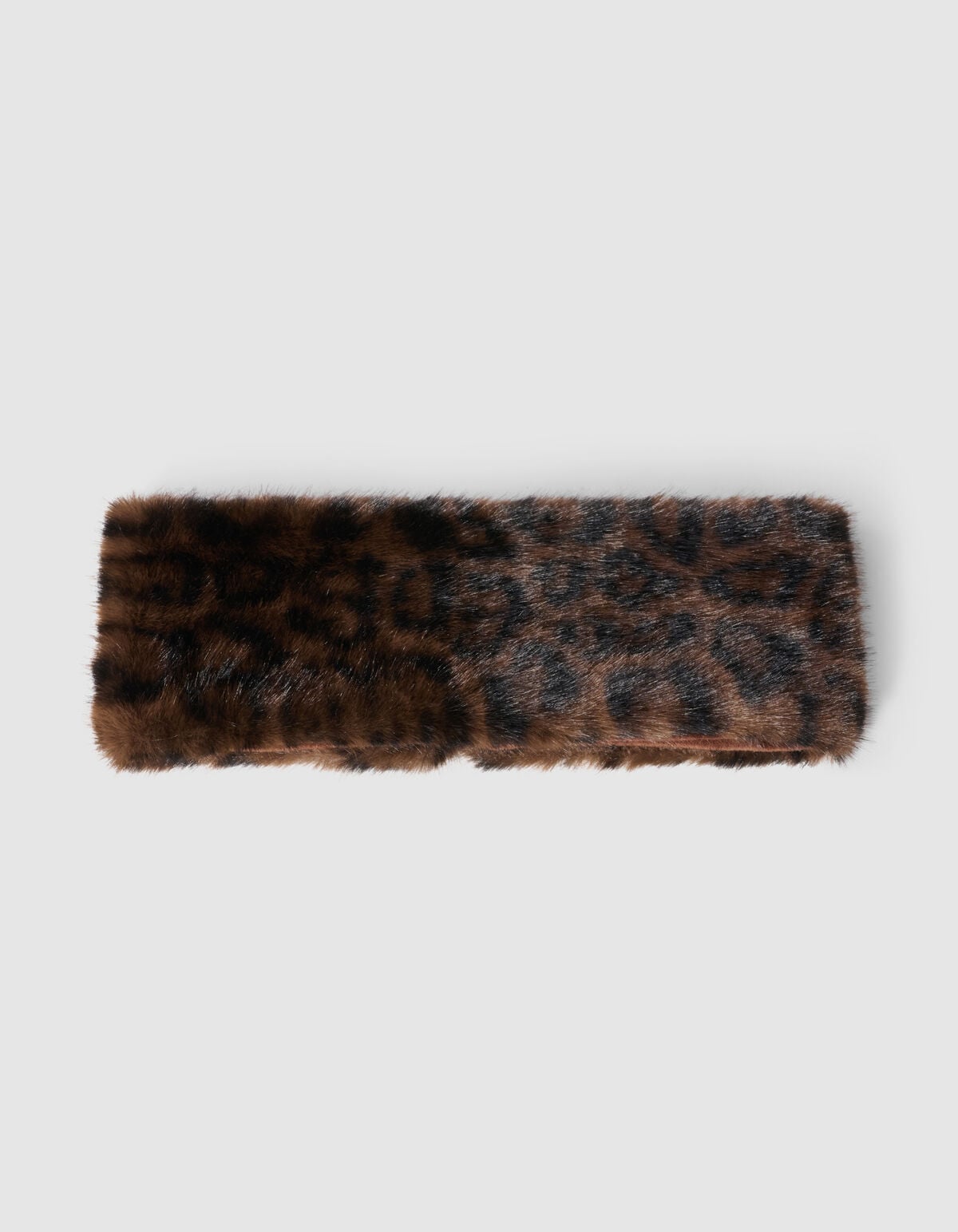 Leopard Faux Fur Haarband Bruin SHOEBY ACCESSOIRES