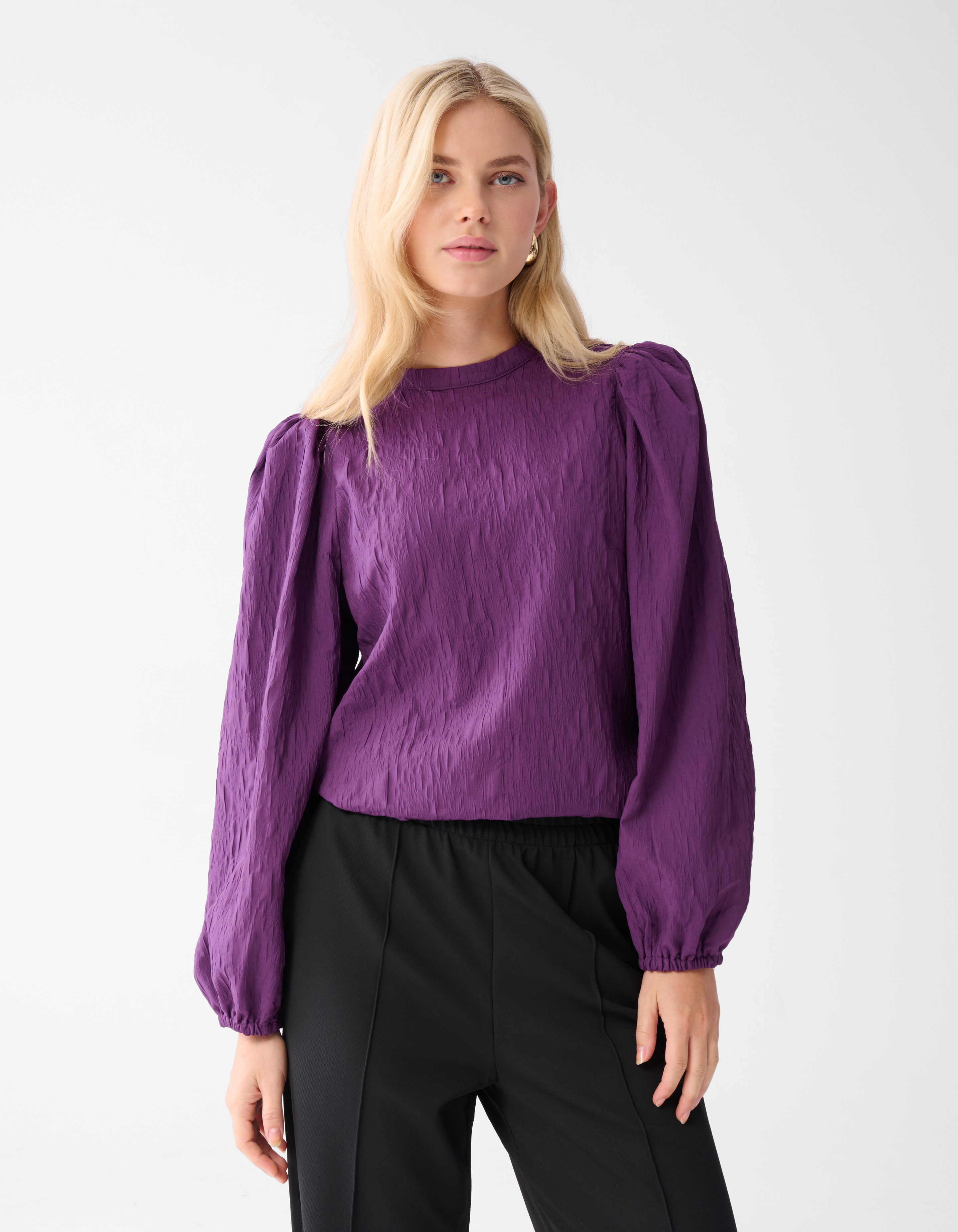 Jacquard Top Paars SHOEBY WOMEN
