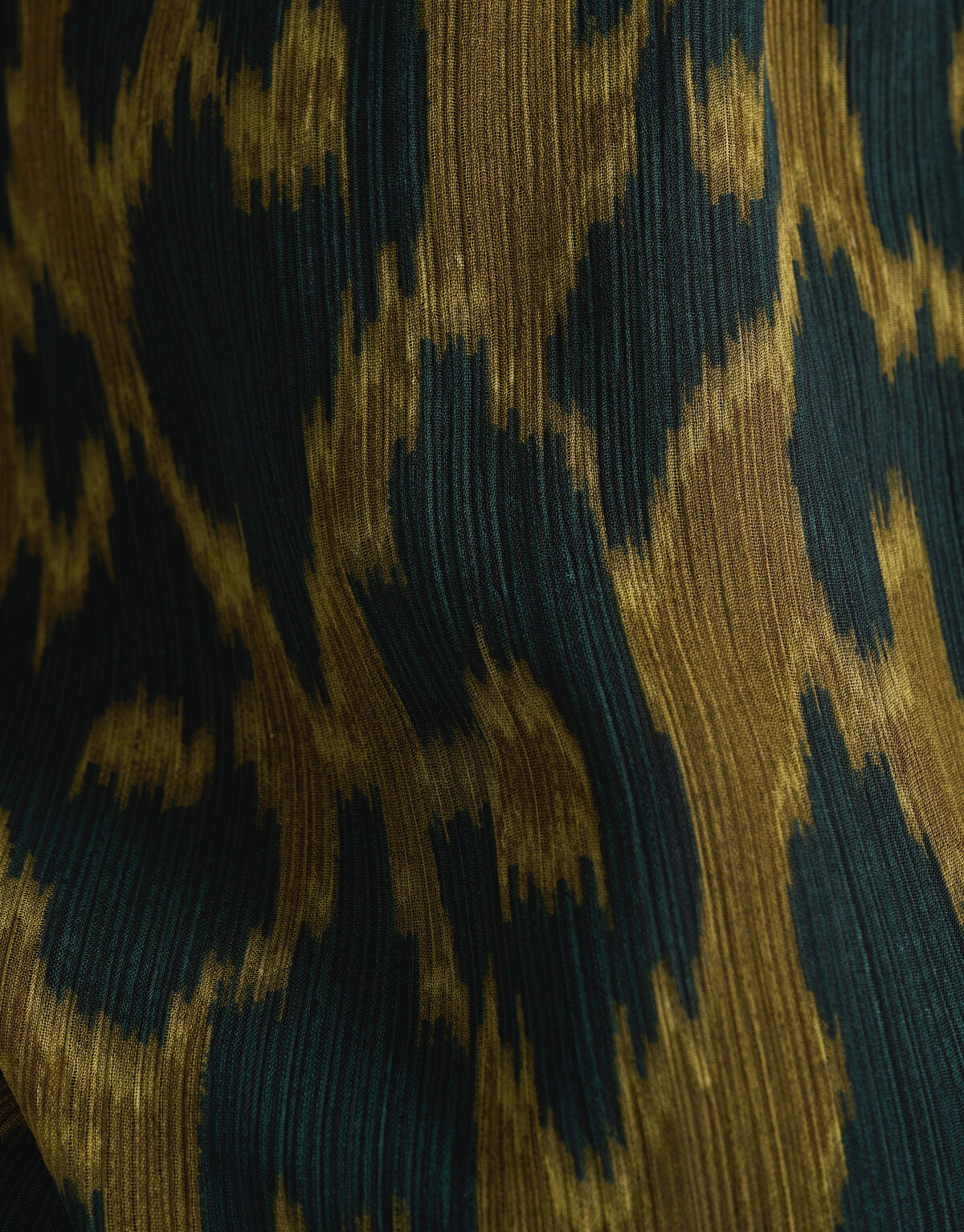 Leopard Print Blouse Donkergroen SHOEBY WOMEN