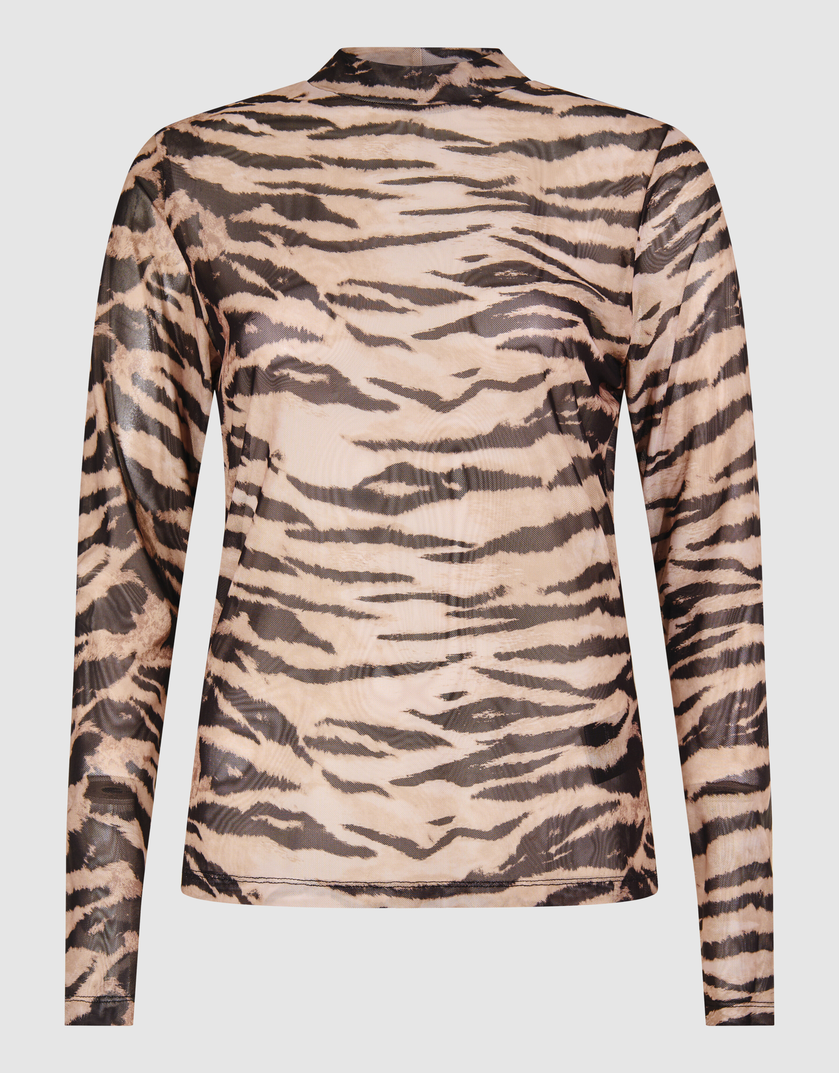 Mesh Tiger Top Lichtbruin SHOEBY WOMEN