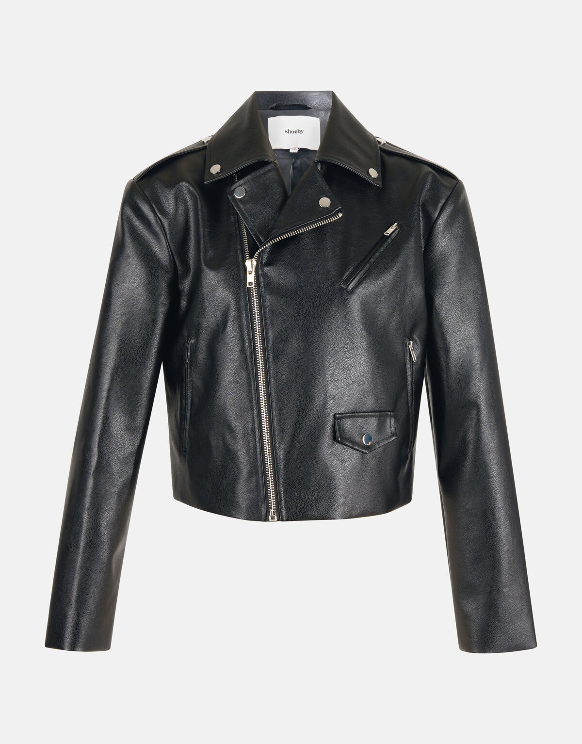 Vegan Leren Biker Jack Zwart SHOEBY WOMEN