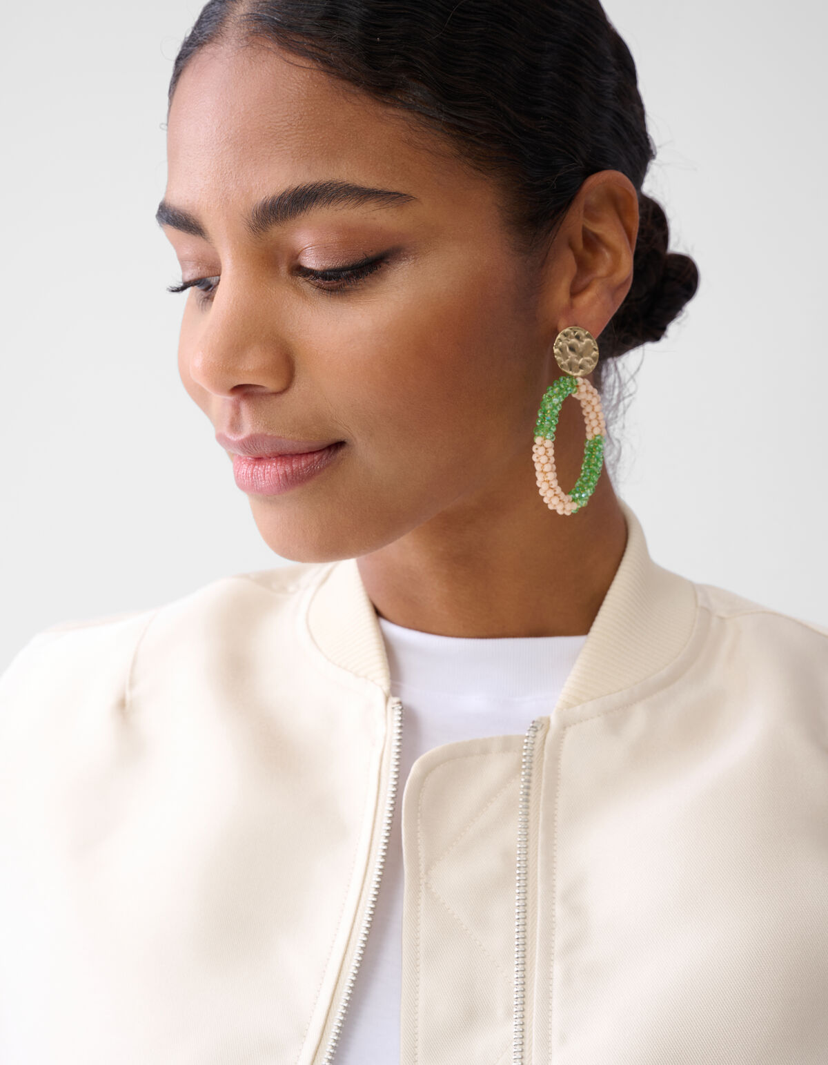 Oval Oorbellen Groen SHOEBY ACCESSOIRES