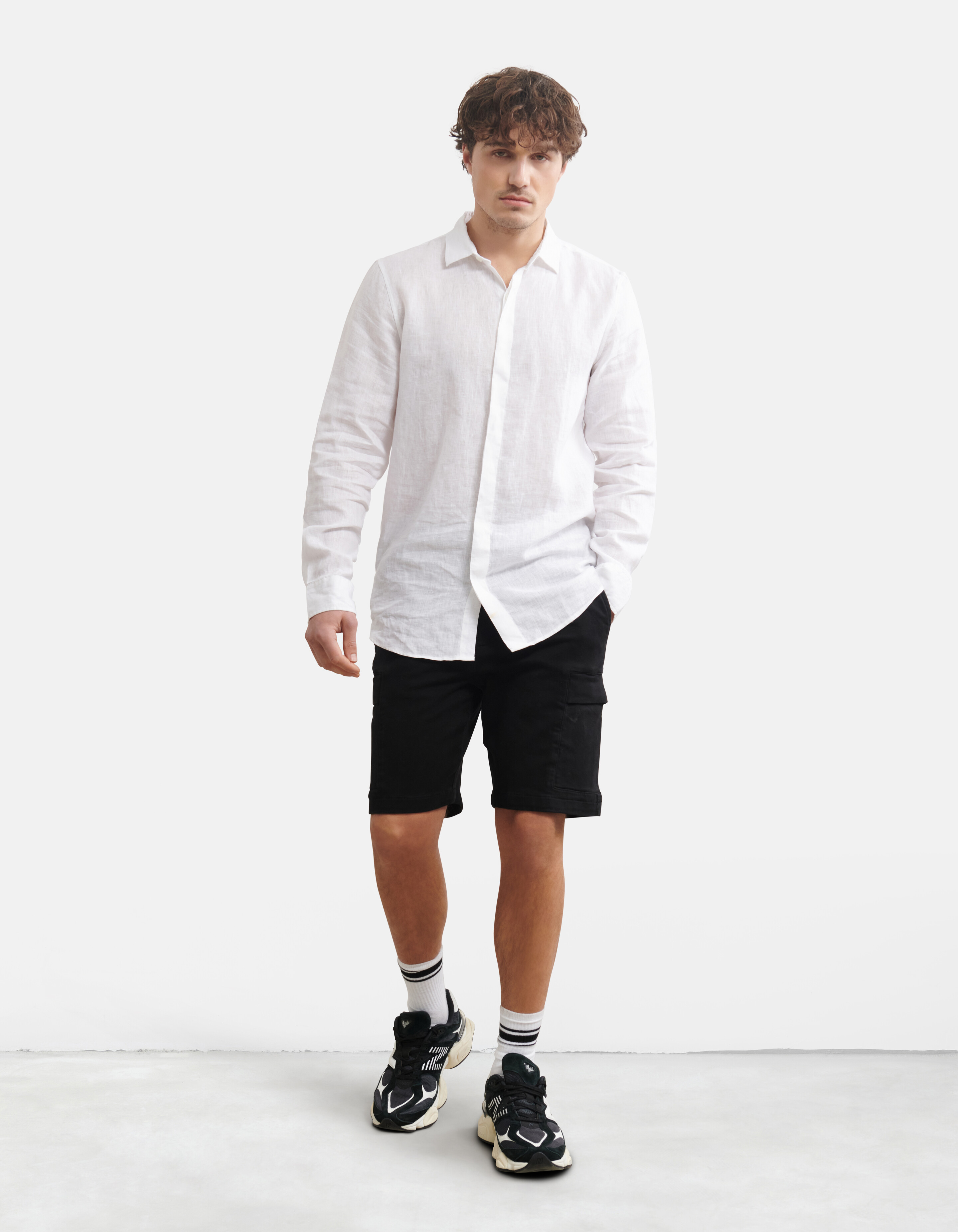 Cargo Short Zwart By Fred SHOEBY MEN