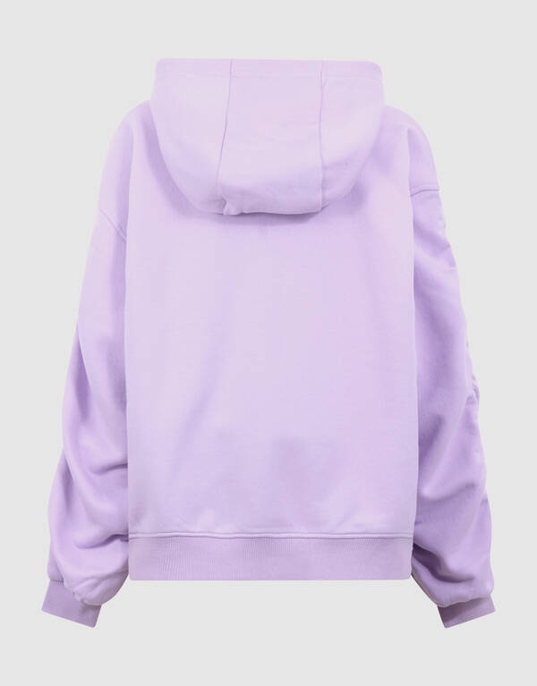 Gathered Sleeve Hoodie Paars SHOEBY GIRLS