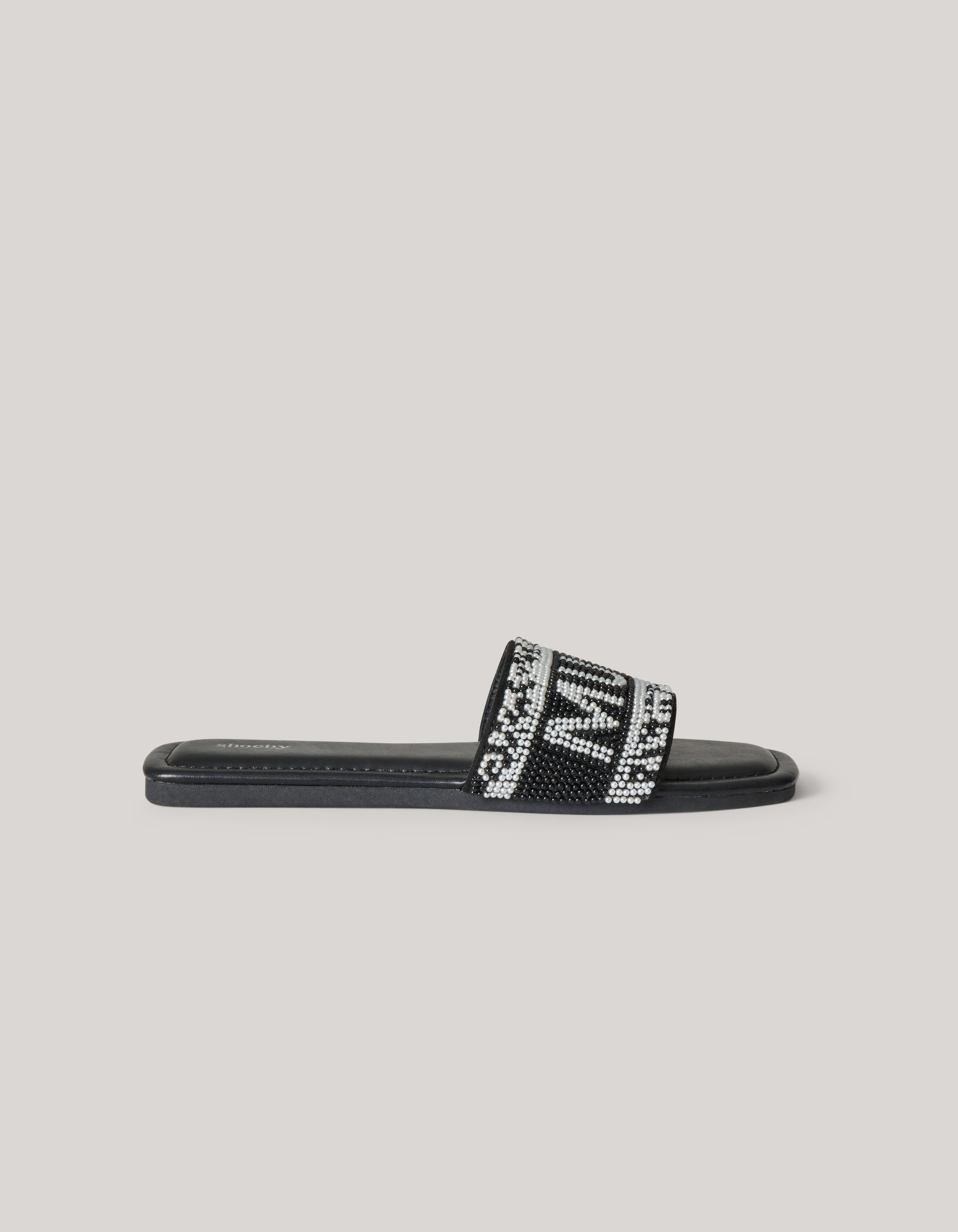 Beaded Slipper Zwart SHOEBY SHOES