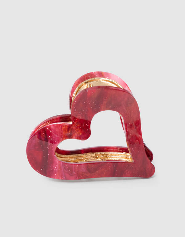 Heart Haarclip Rood SHOEBY ACCESSOIRES