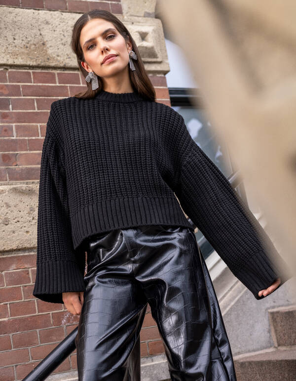 Gebreide Trui Zwart SHOEBY WOMEN