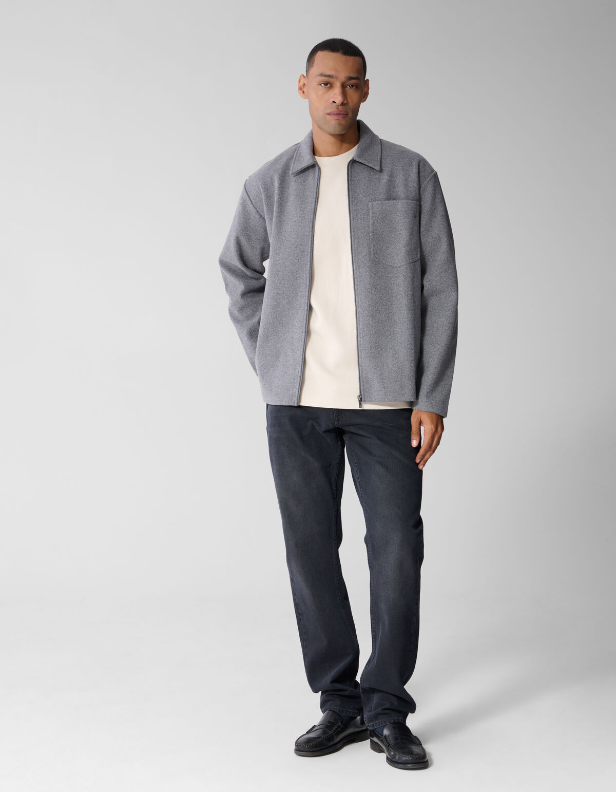 Melange Overshirt Grijs SHOEBY MEN