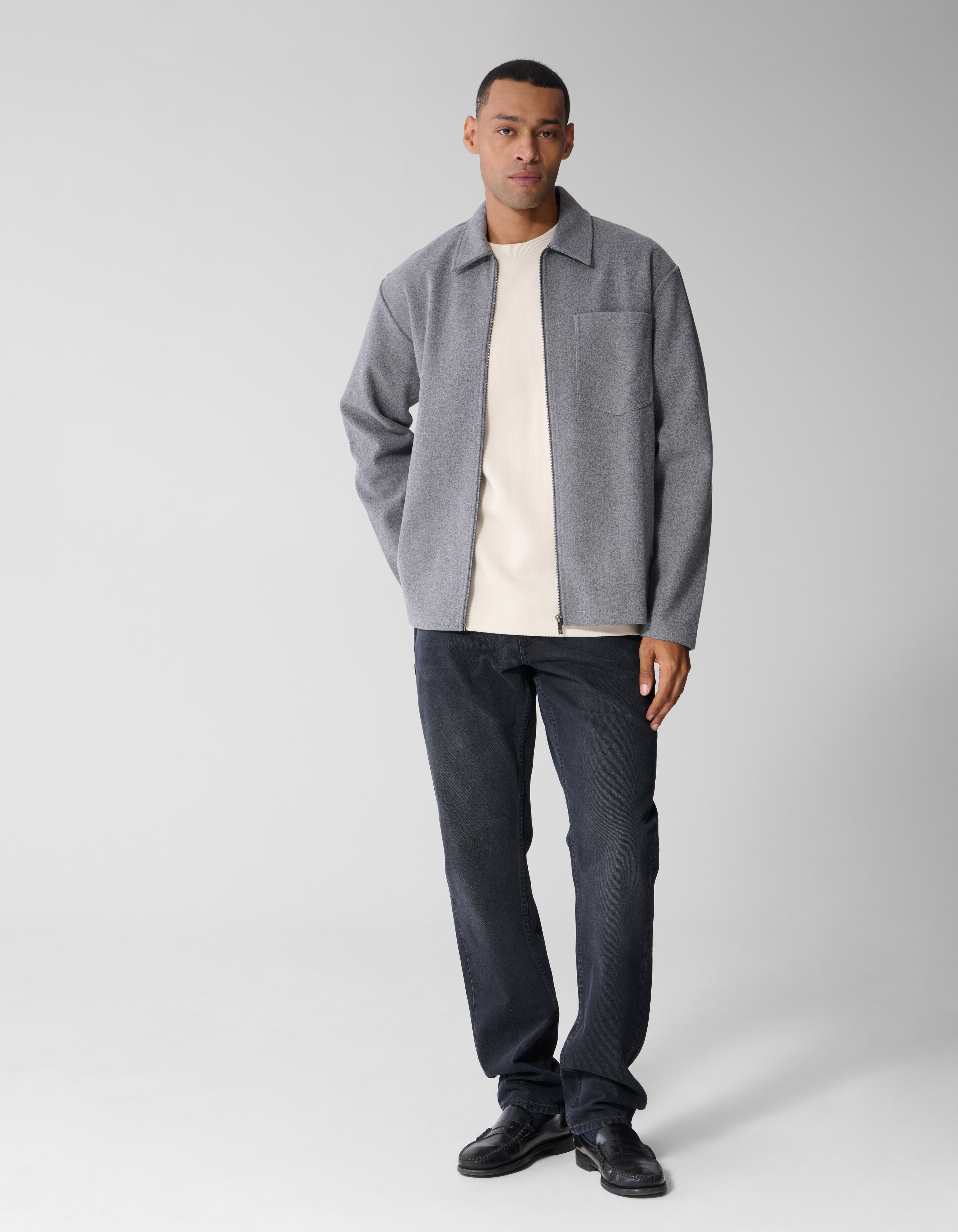 Melange Overshirt Grijs SHOEBY MEN