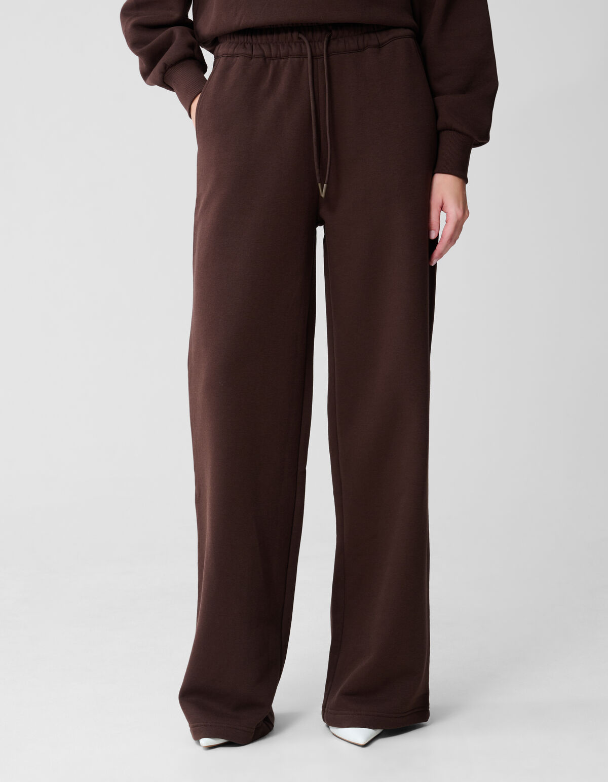 Wide Leg Jogger Broek Bruin SHOEBY WOMEN