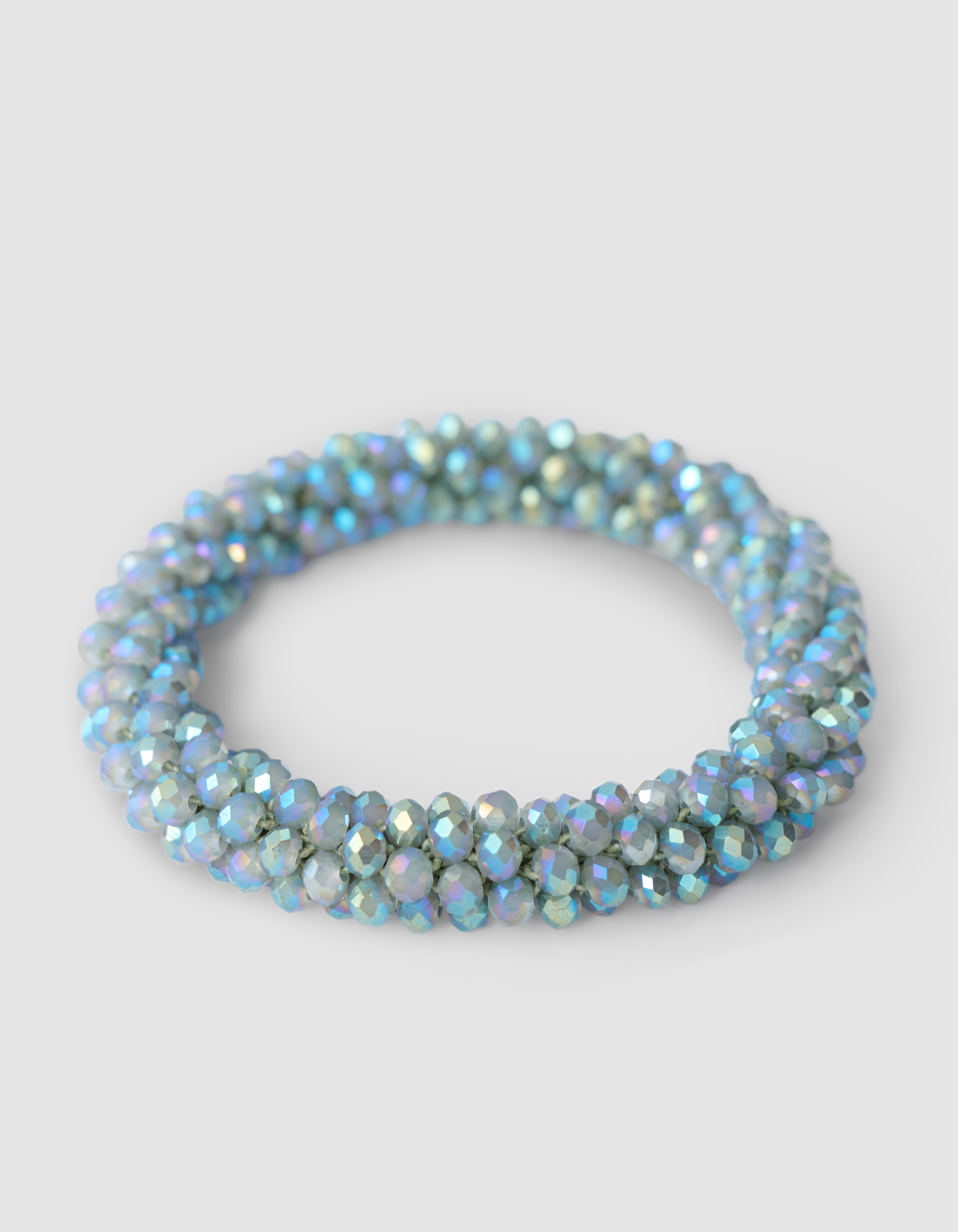 Beaded Haarelastiek Grijs SHOEBY ACCESSOIRES