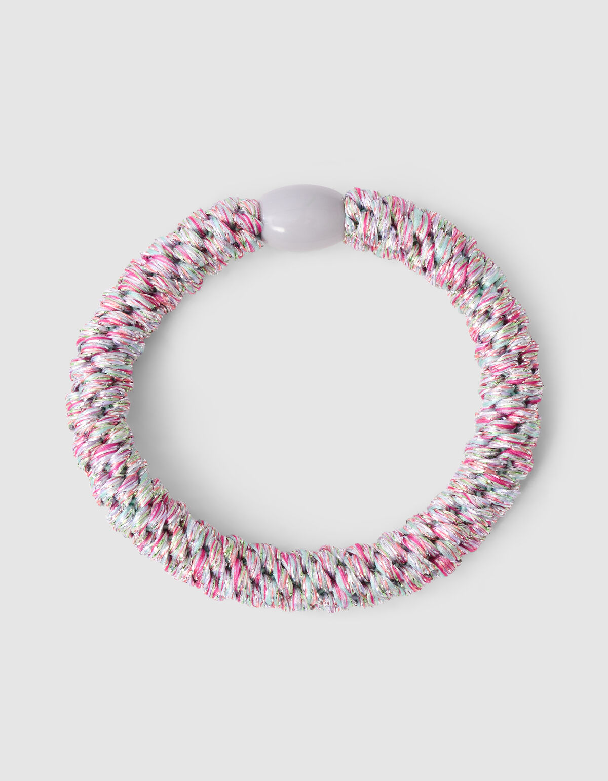 Lurex Haarelastiek Roze/ Wit SHOEBY ACCESSOIRES