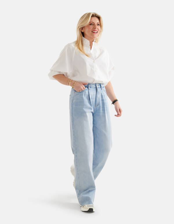 Wide Leg Jeans Blauw L32 By Lonneke SHOEBY WOMEN