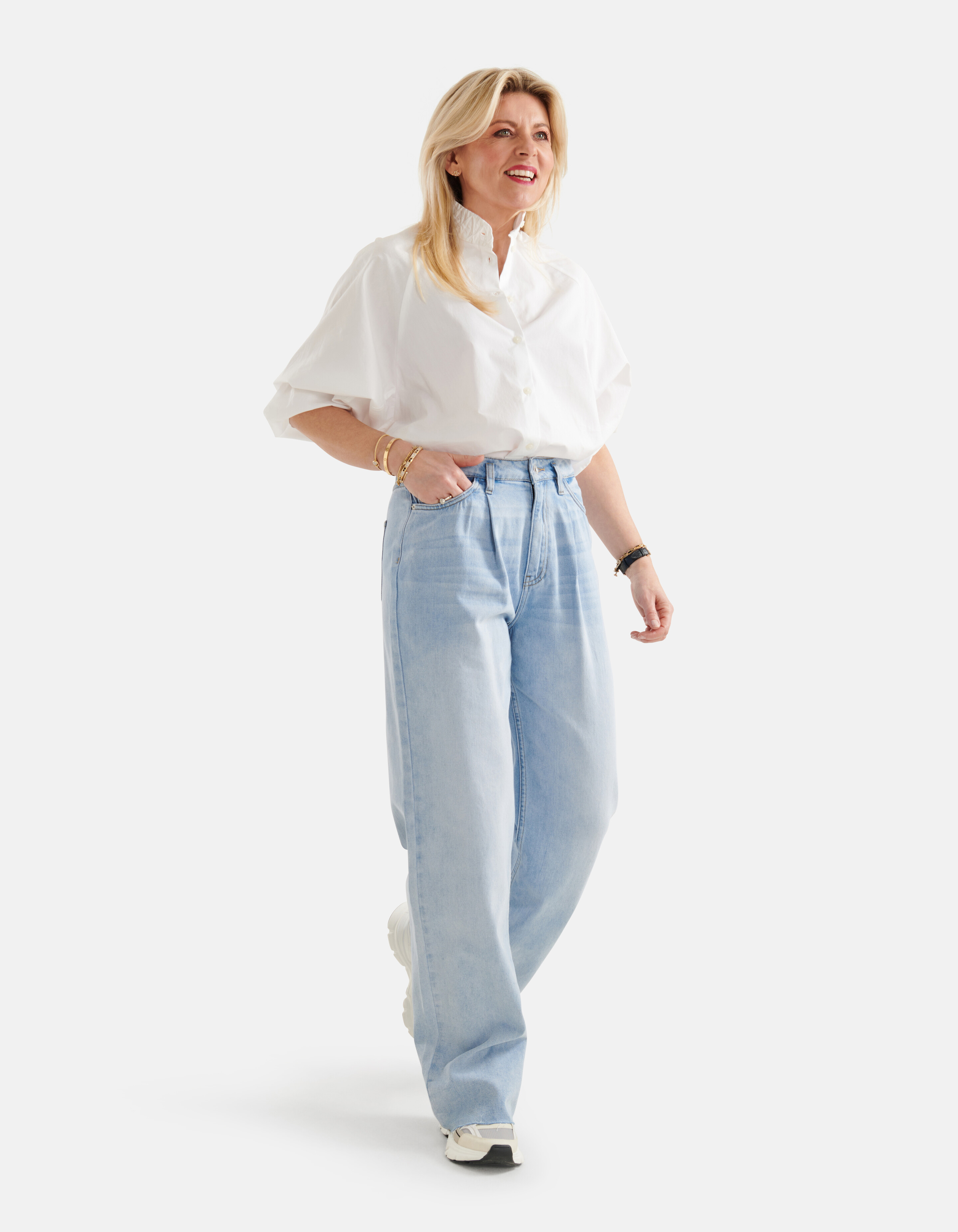 Wide Leg Jeans Blauw L32 SHOEBY WOMEN