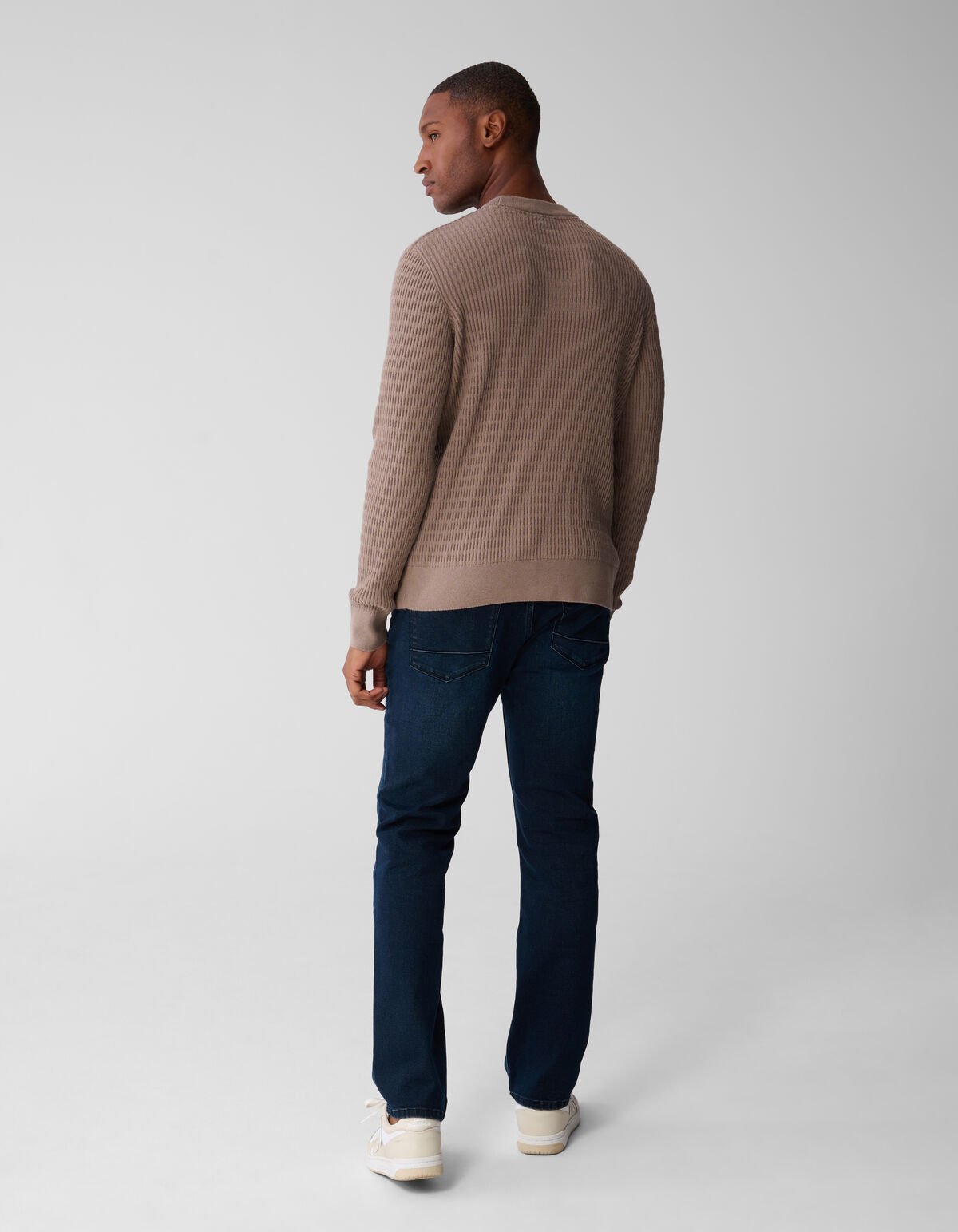 Structuur Trui Bruin SHOEBY MEN