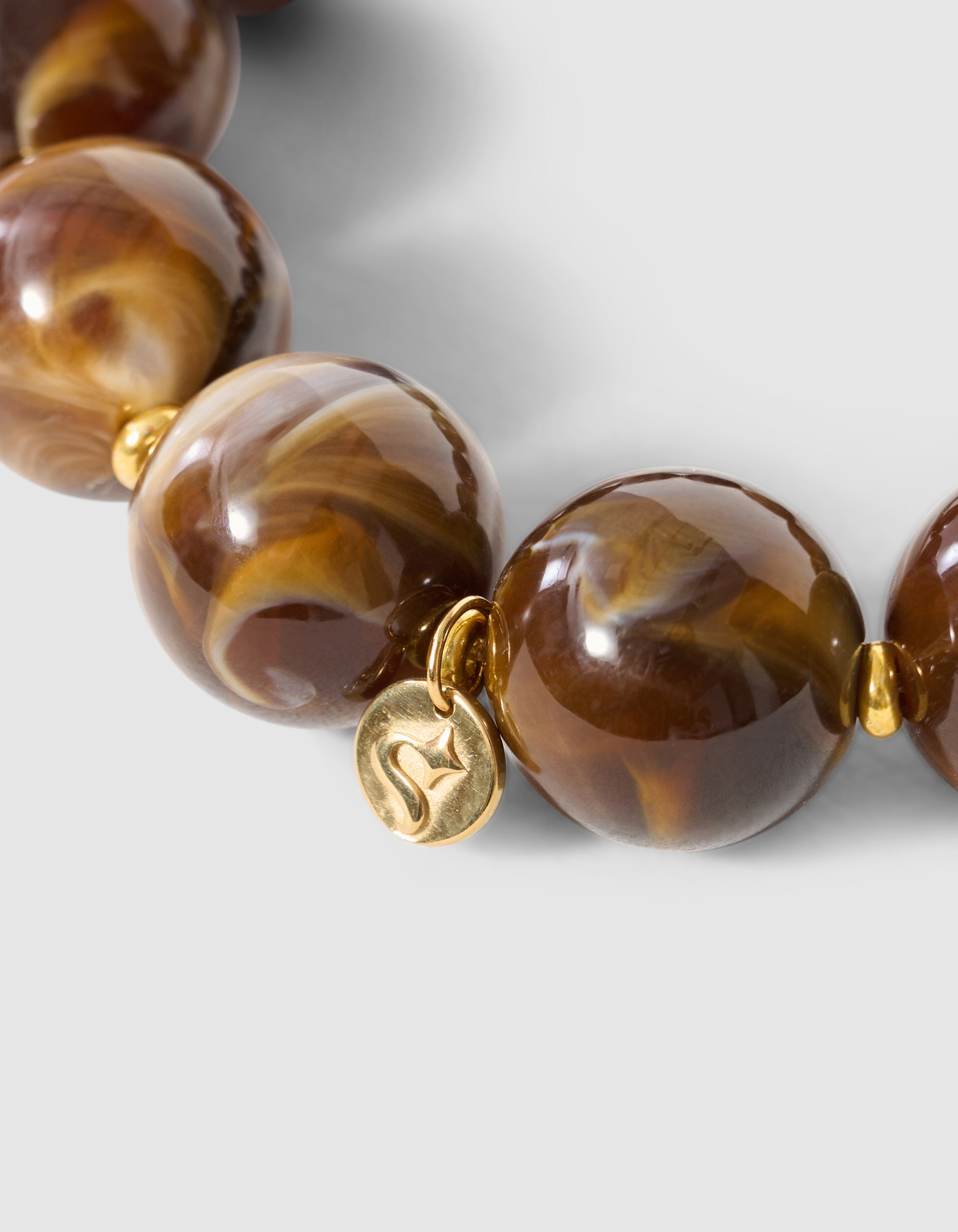 Kralen Armband Bruin SHOEBY ACCESSOIRES