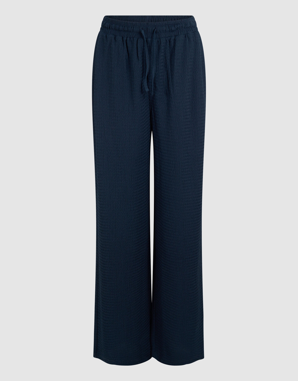 Crinkle Wide Leg Broek Donkerblauw SHOEBY WOMEN