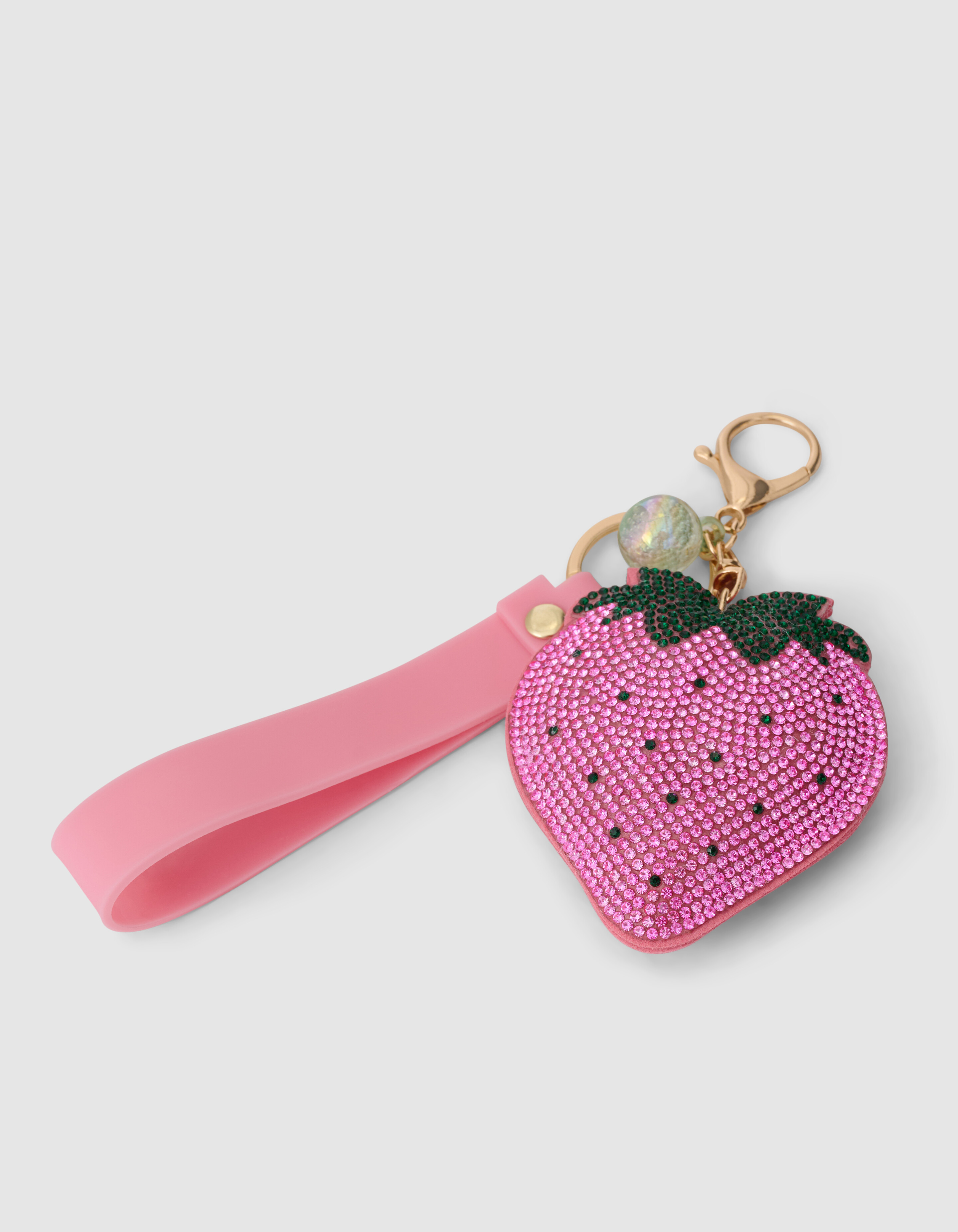 Strawberry Strass Sleutelhanger Roze SHOEBY ACCESSOIRES