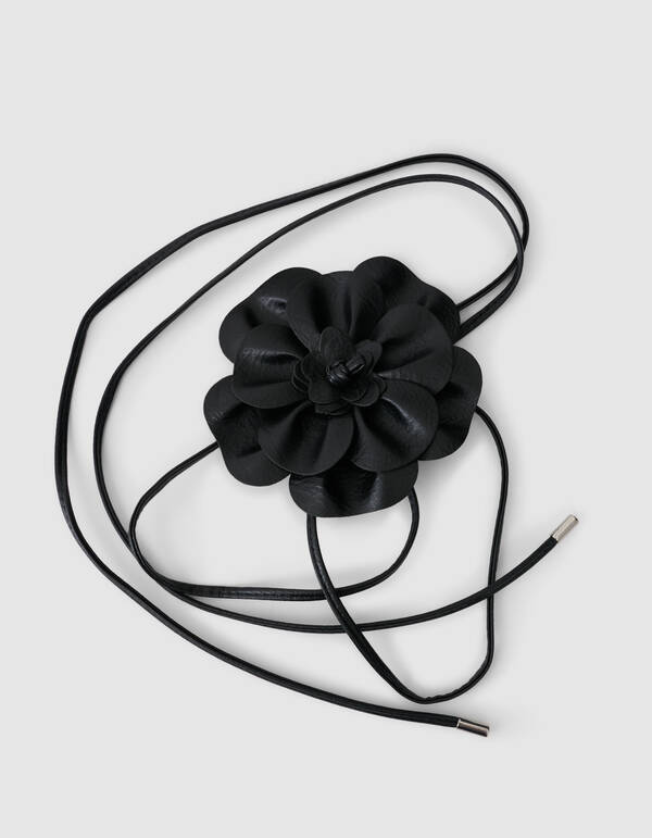 Flower Strap Riem Zwart SHOEBY ACCESSOIRES