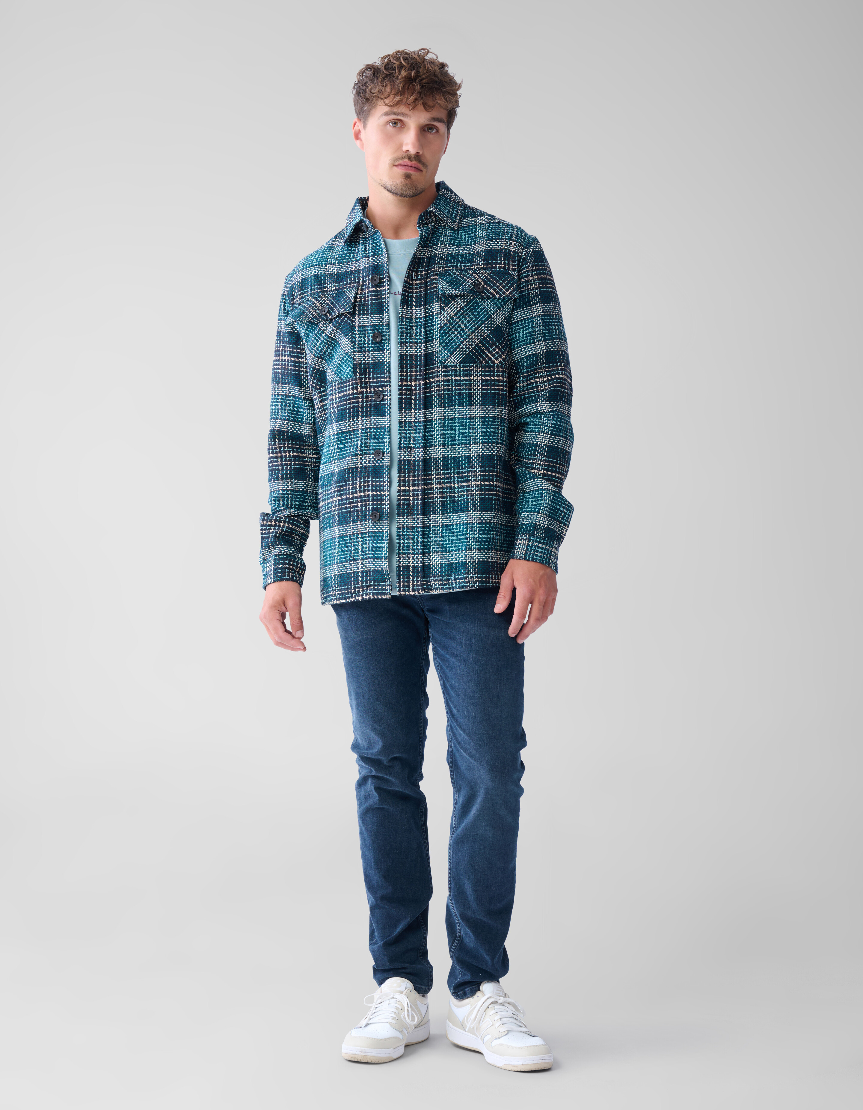 Heavy Ruiten Overshirt Groen SHOEBY MEN