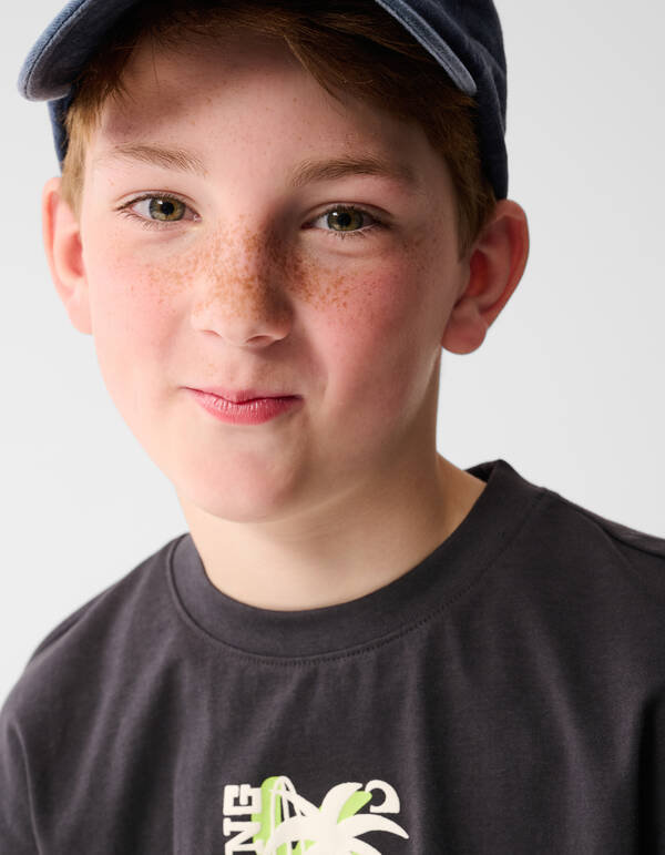 Surfing Artwork T-shirt Donkergrijs SHOEBY BOYS