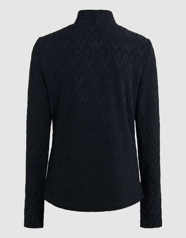 All-Over Heart Top Zwart SHOEBY GIRLS