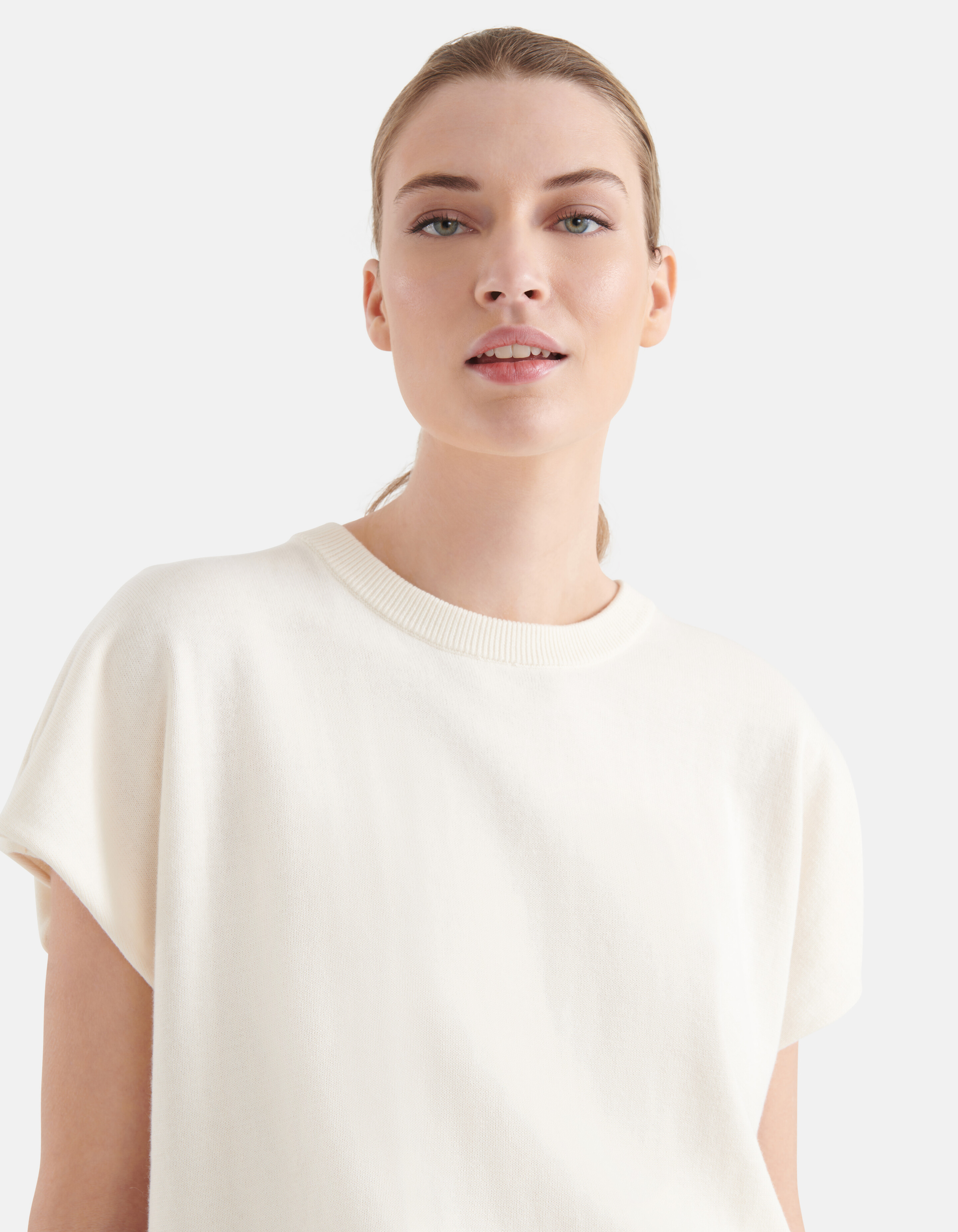 Gebreid T-shirt Gebroken Wit By Mieke SHOEBY WOMEN