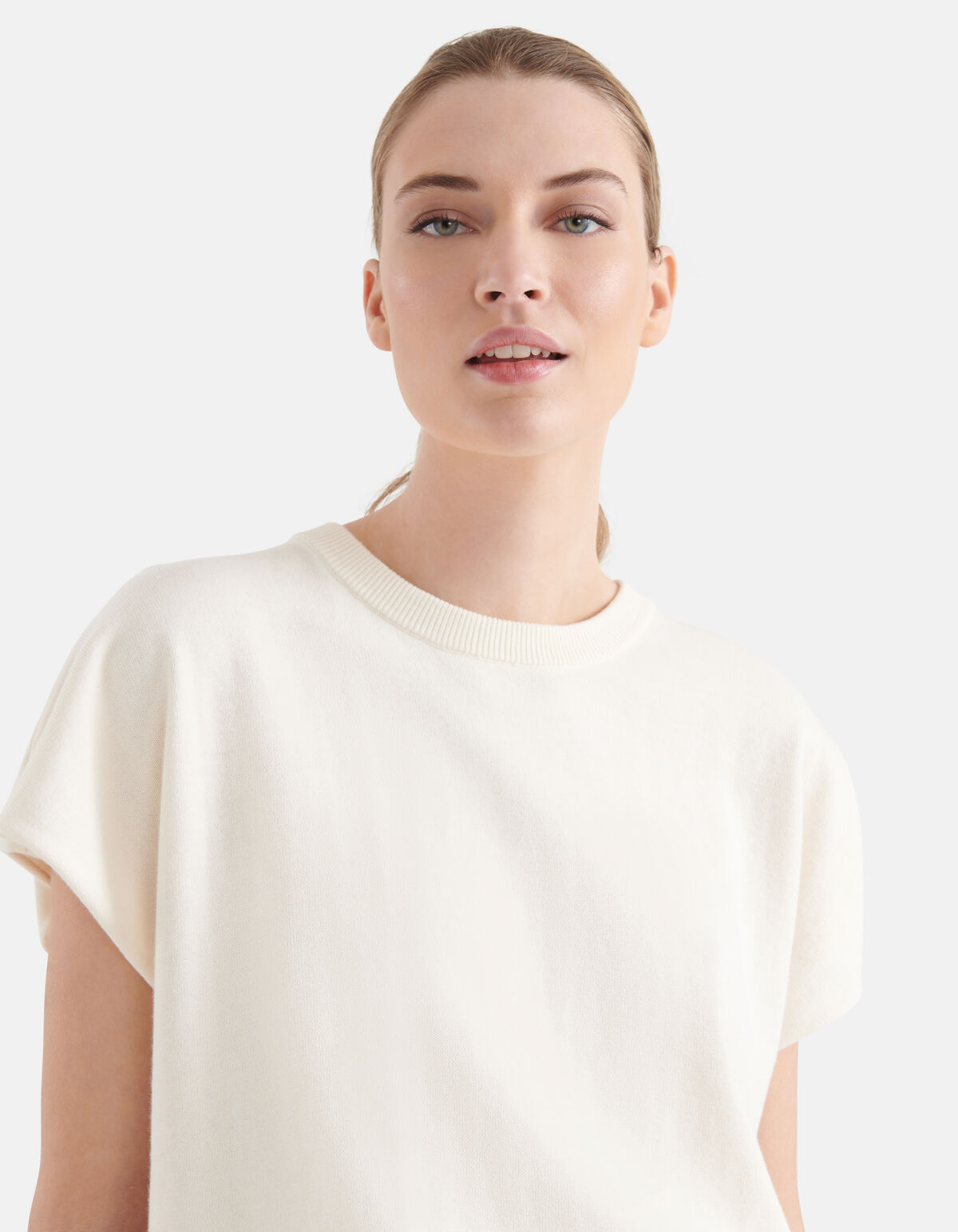 Gebreid T-shirt Gebroken Wit By Mieke SHOEBY WOMEN
