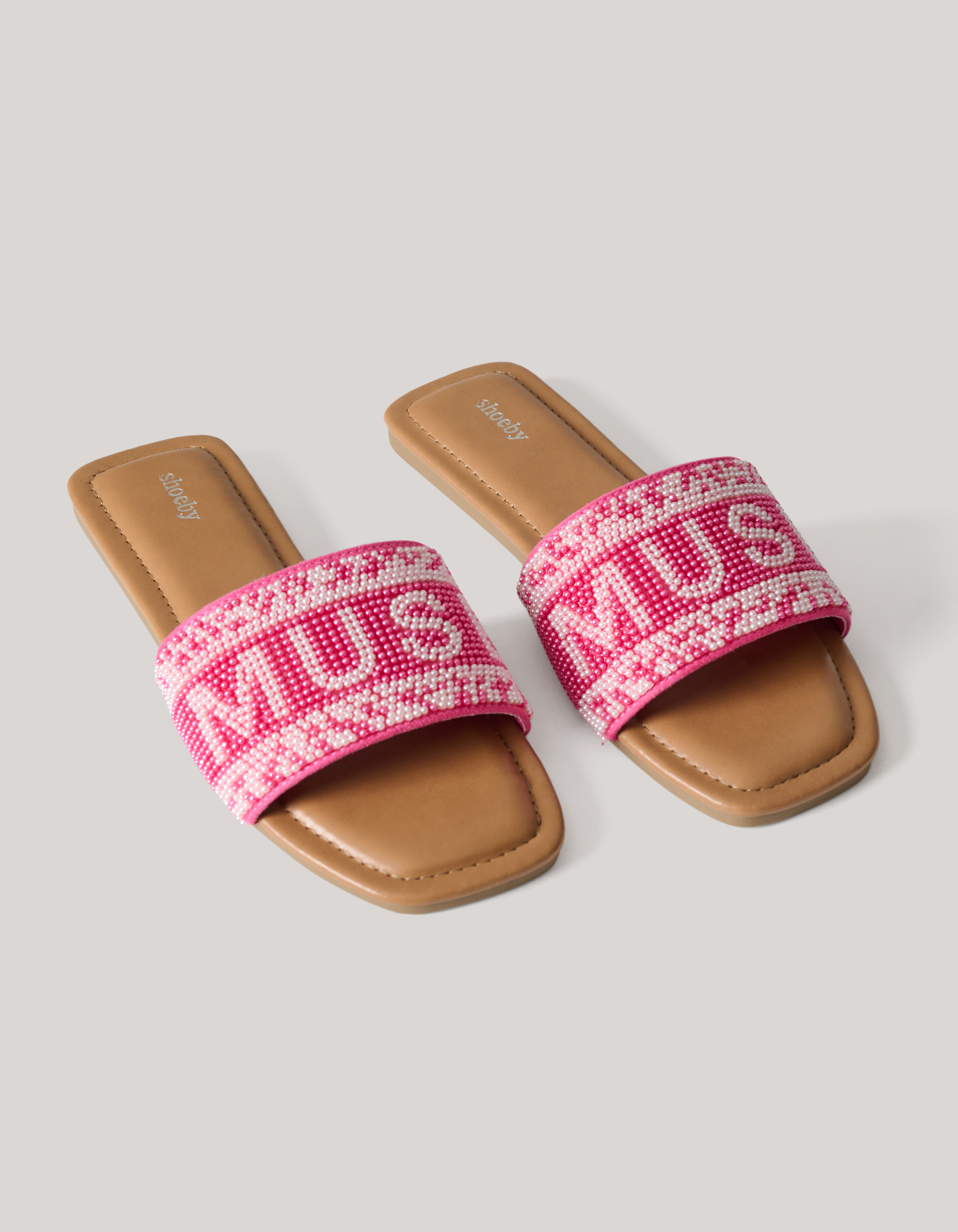 Beaded Slipper Roze SHOEBY SHOES