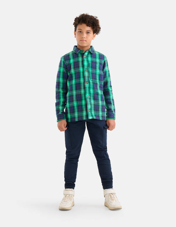 Soft Ruiten Overhemd Groen SHOEBY BOYS