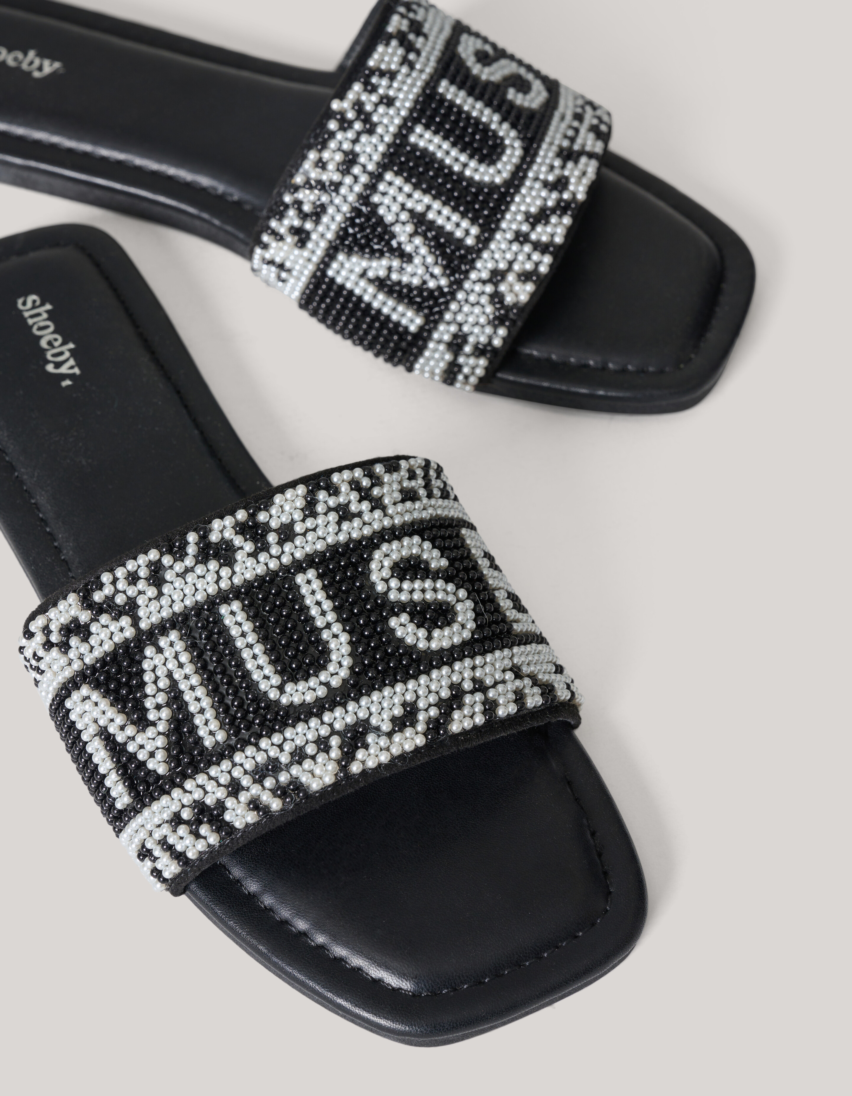 Beaded Slipper Zwart SHOEBY SHOES