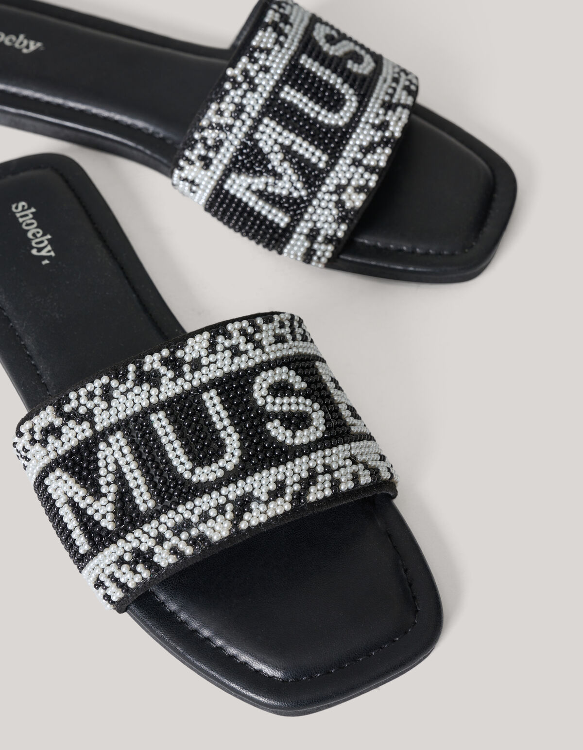 Beaded Slipper Zwart SHOEBY SHOES