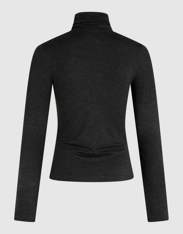 Col Neck Longsleeve Zwart SHOEBY WOMEN