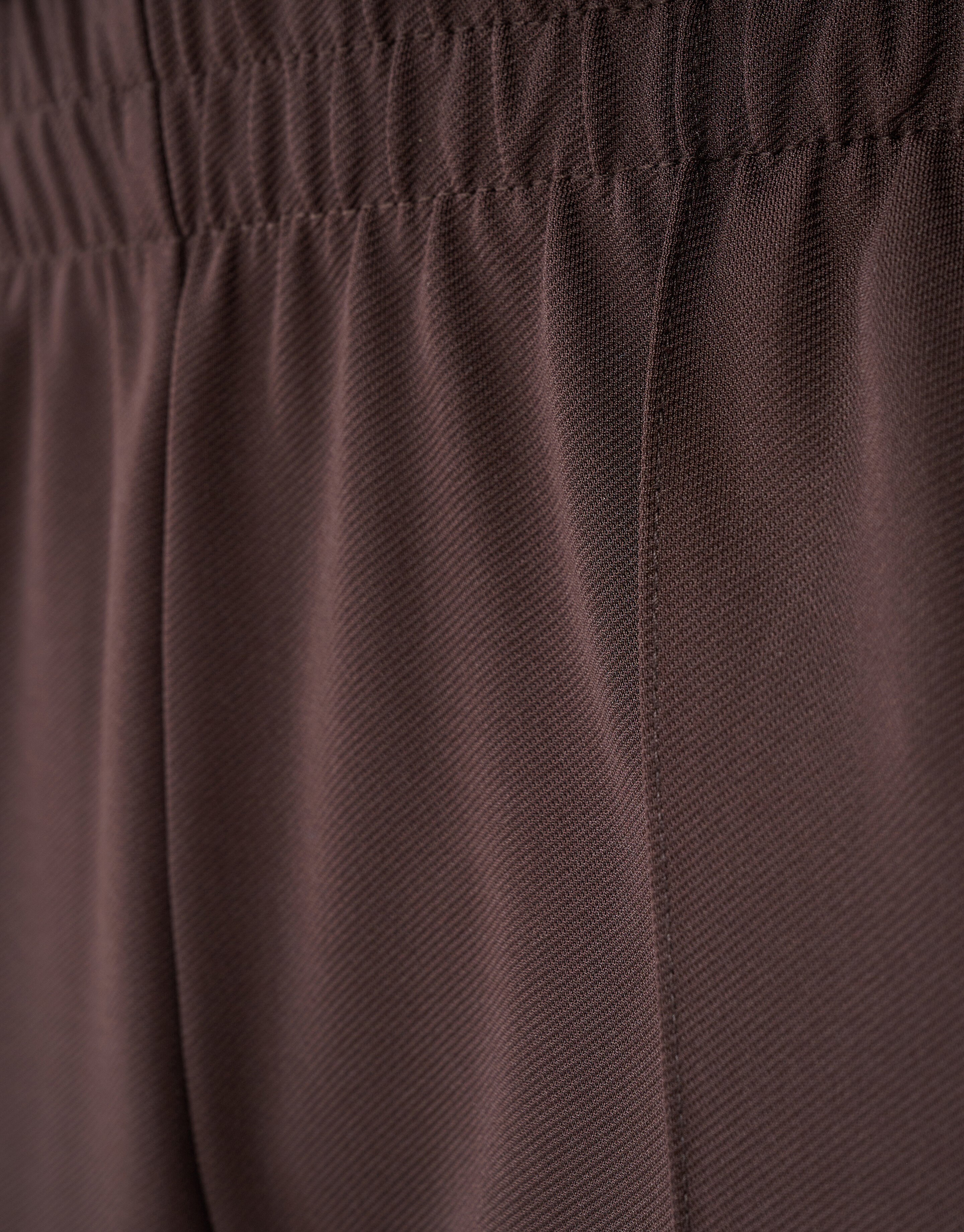 Sporty Wide Leg Broek Donkerbruin SHOEBY WOMEN