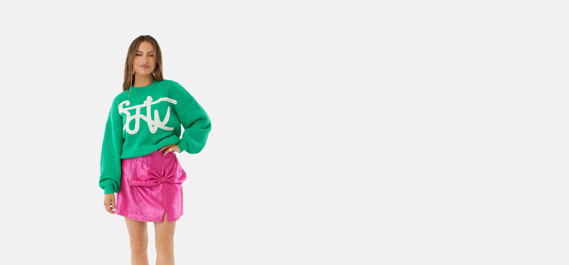 Strass Strik Rok Roze By Lizzy SHOEBY WOMEN