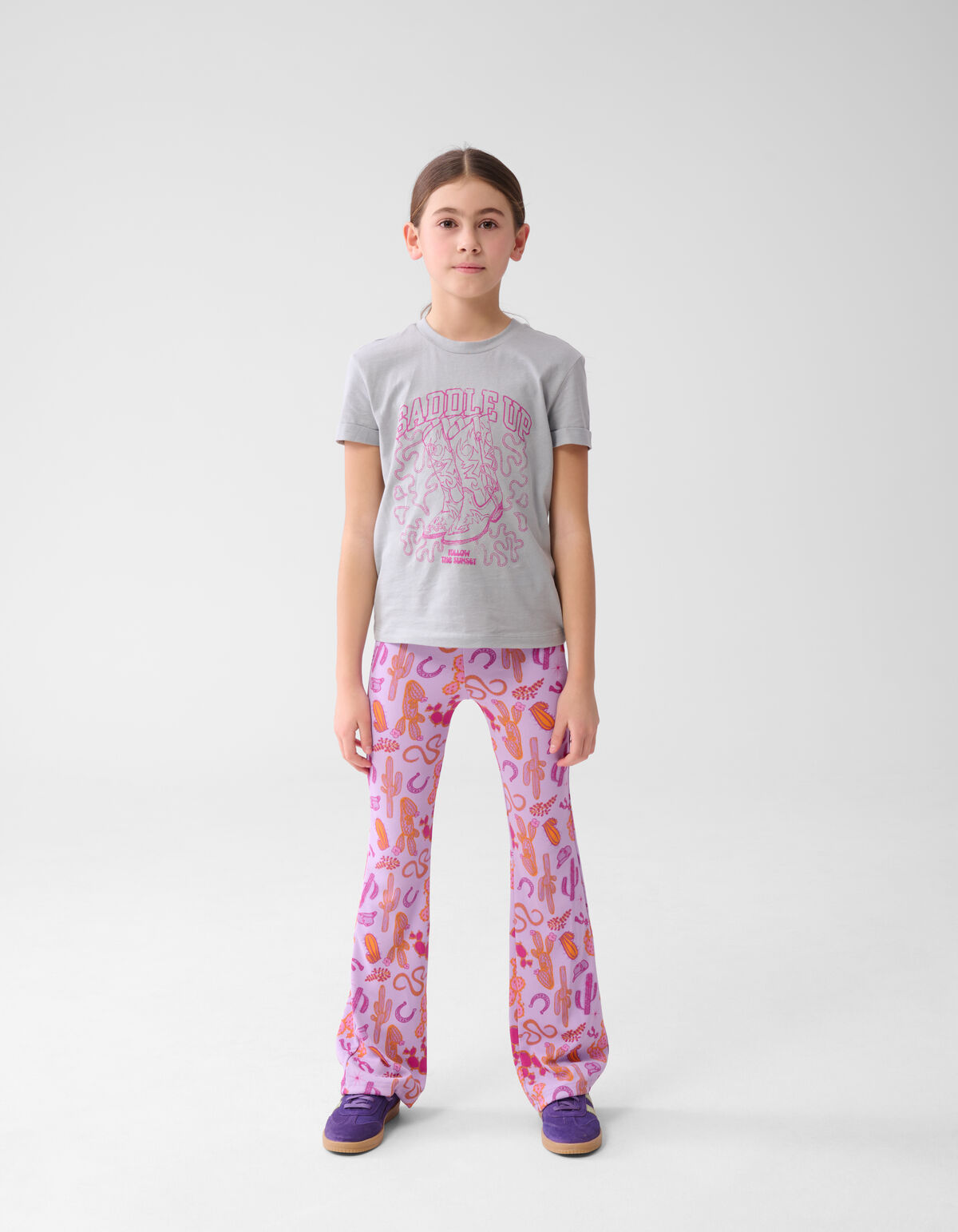 Artwork T-shirt Lichtgrijs SHOEBY GIRLS