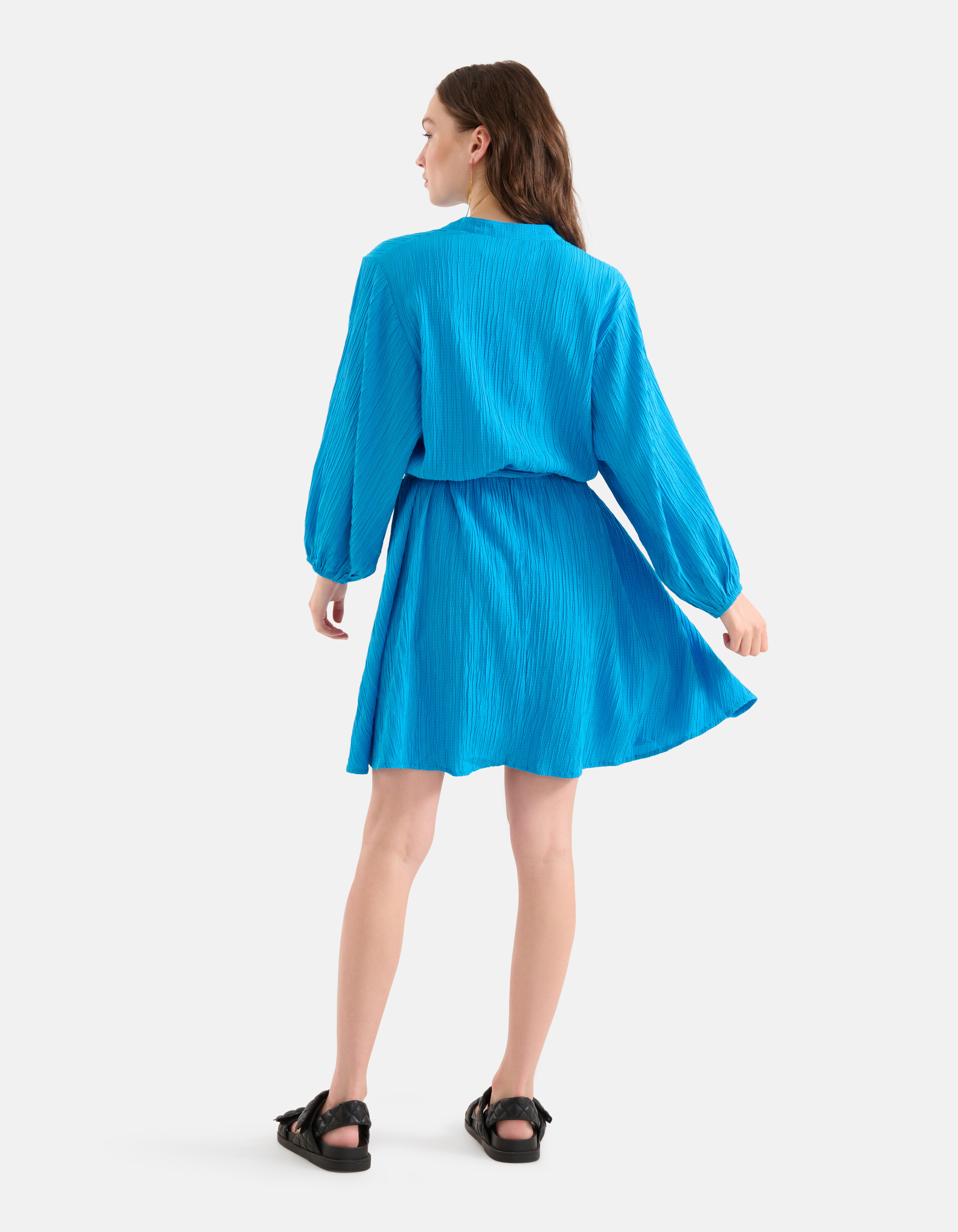 Structuur Jurk Blauw SHOEBY WOMEN