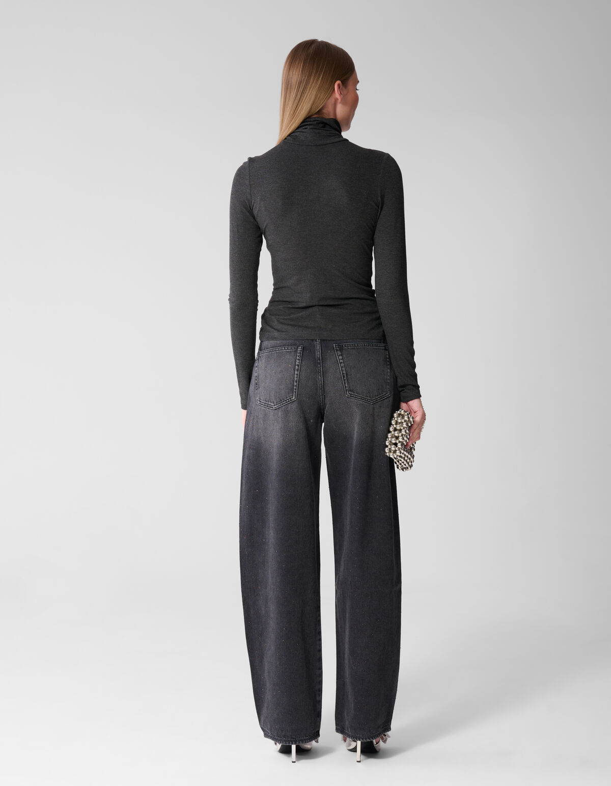 Col Neck Longsleeve Zwart SHOEBY WOMEN