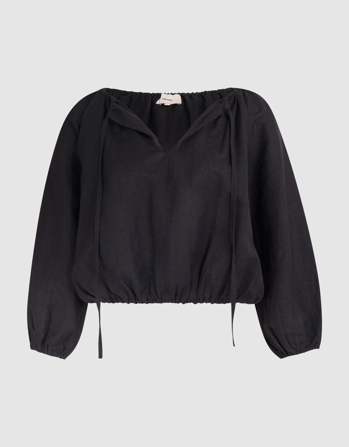 Linnen Blouse Zwart By Mieke SHOEBY WOMEN