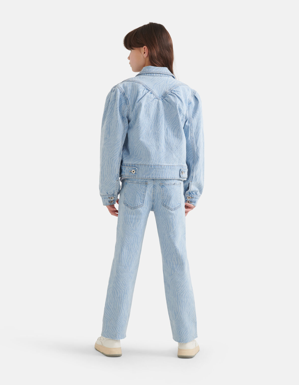 Zebra Print Spijkerjack Bleached SHOEBY GIRLS