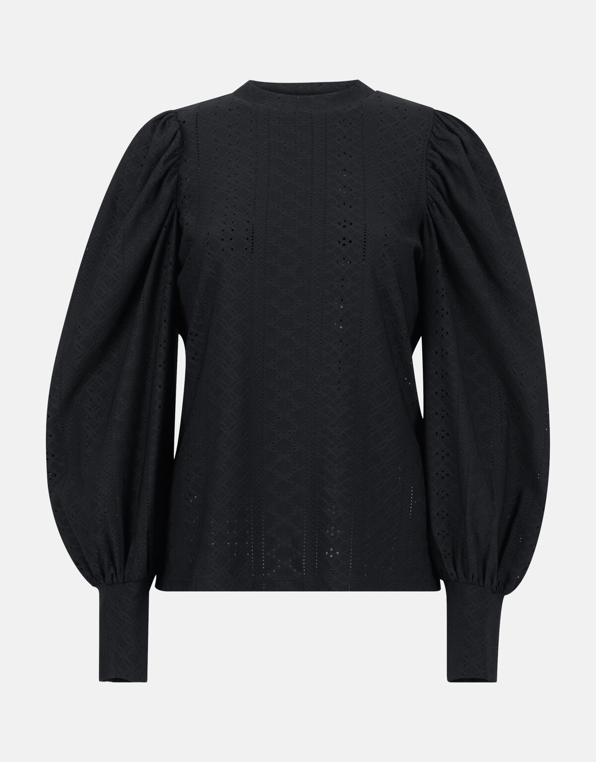 Embroidery Jersey Top Zwart SHOEBY WOMEN