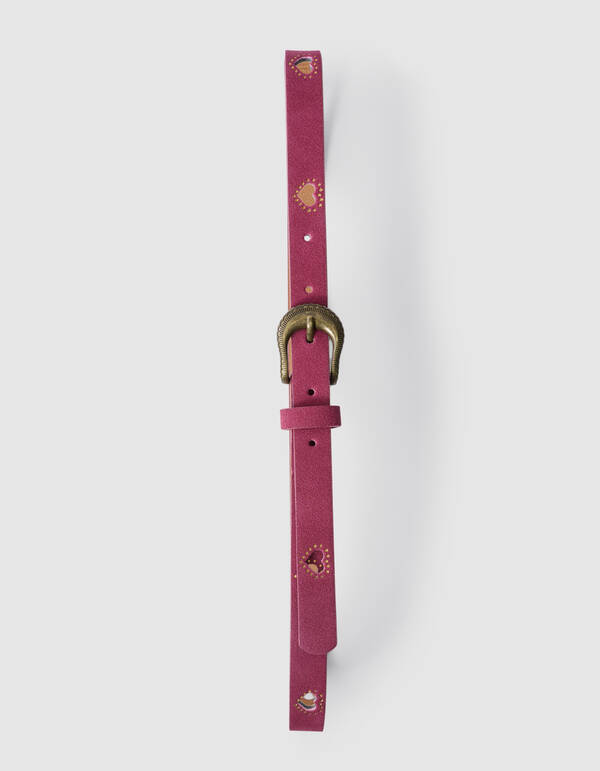 Heart Riem Donkerrood SHOEBY ACCESSOIRES