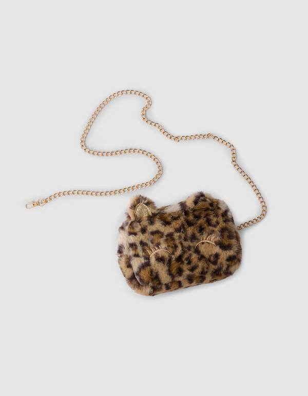Leopard Glitter Tas Lichtbruin SHOEBY ACCESSOIRES